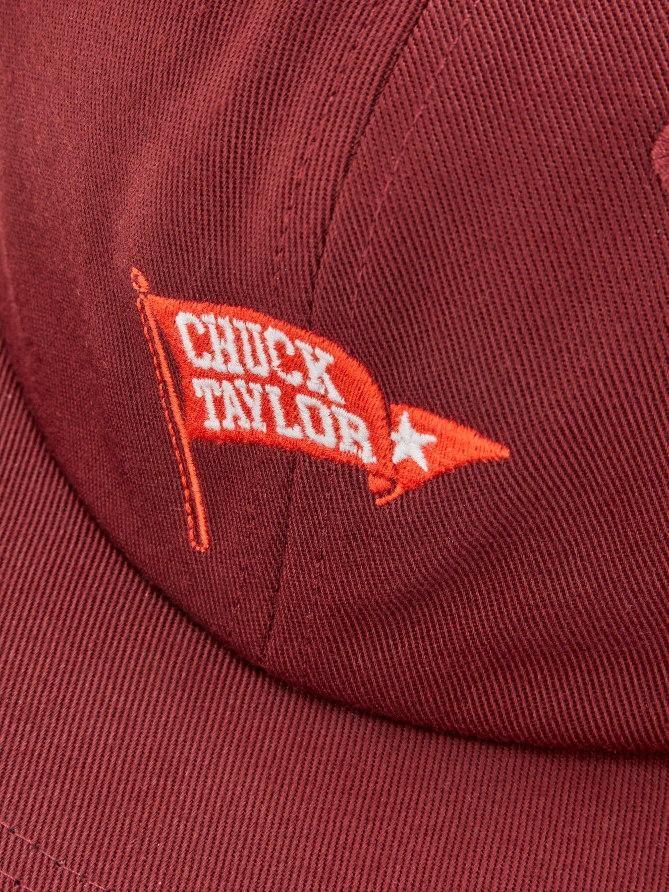 converse-unisex-chuck-taylor-flag-6-panel-baseball-cap-dark-redoutfit