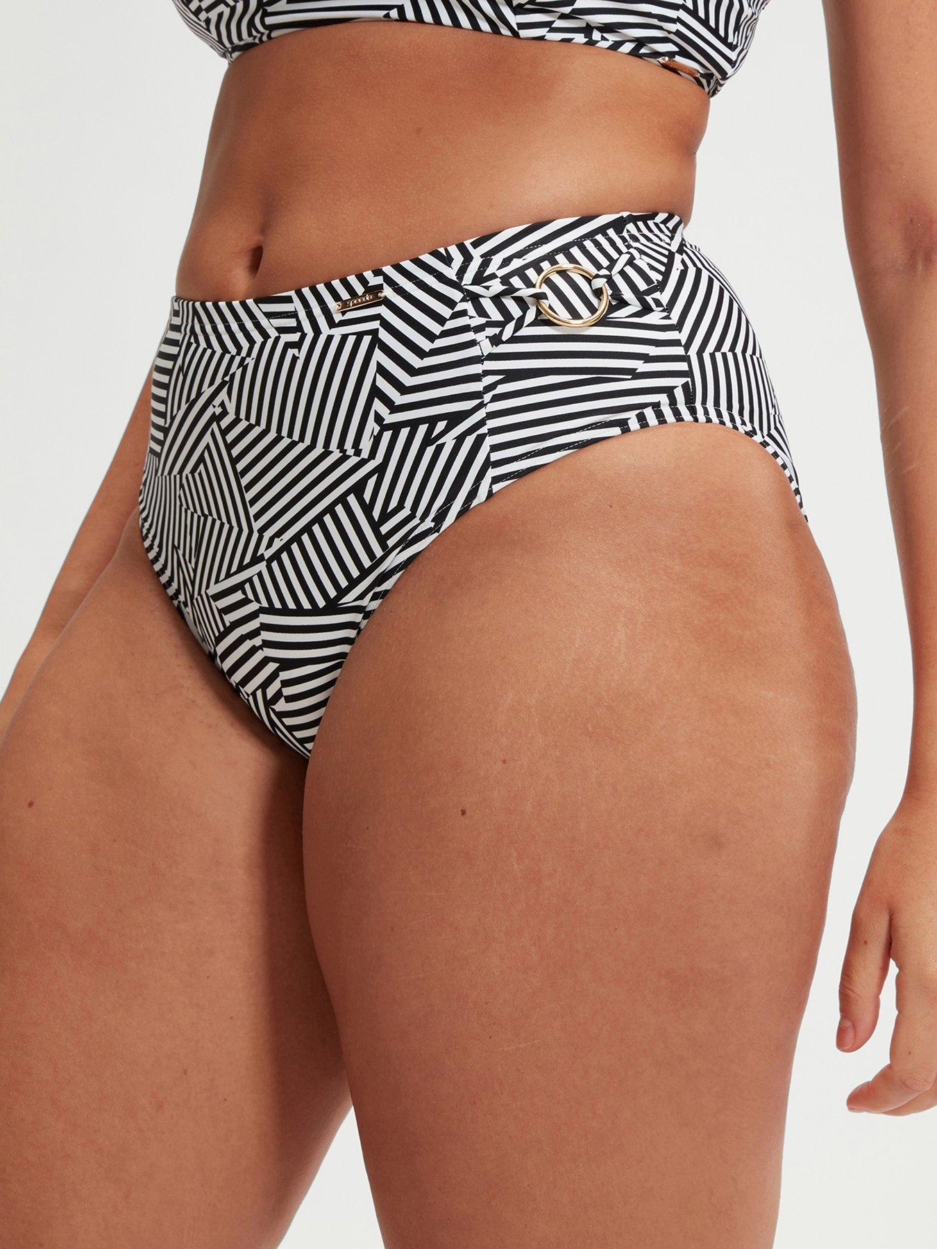 speedo-womens-shaping-printed-high-waisted-brief-blackwhiteoutfit