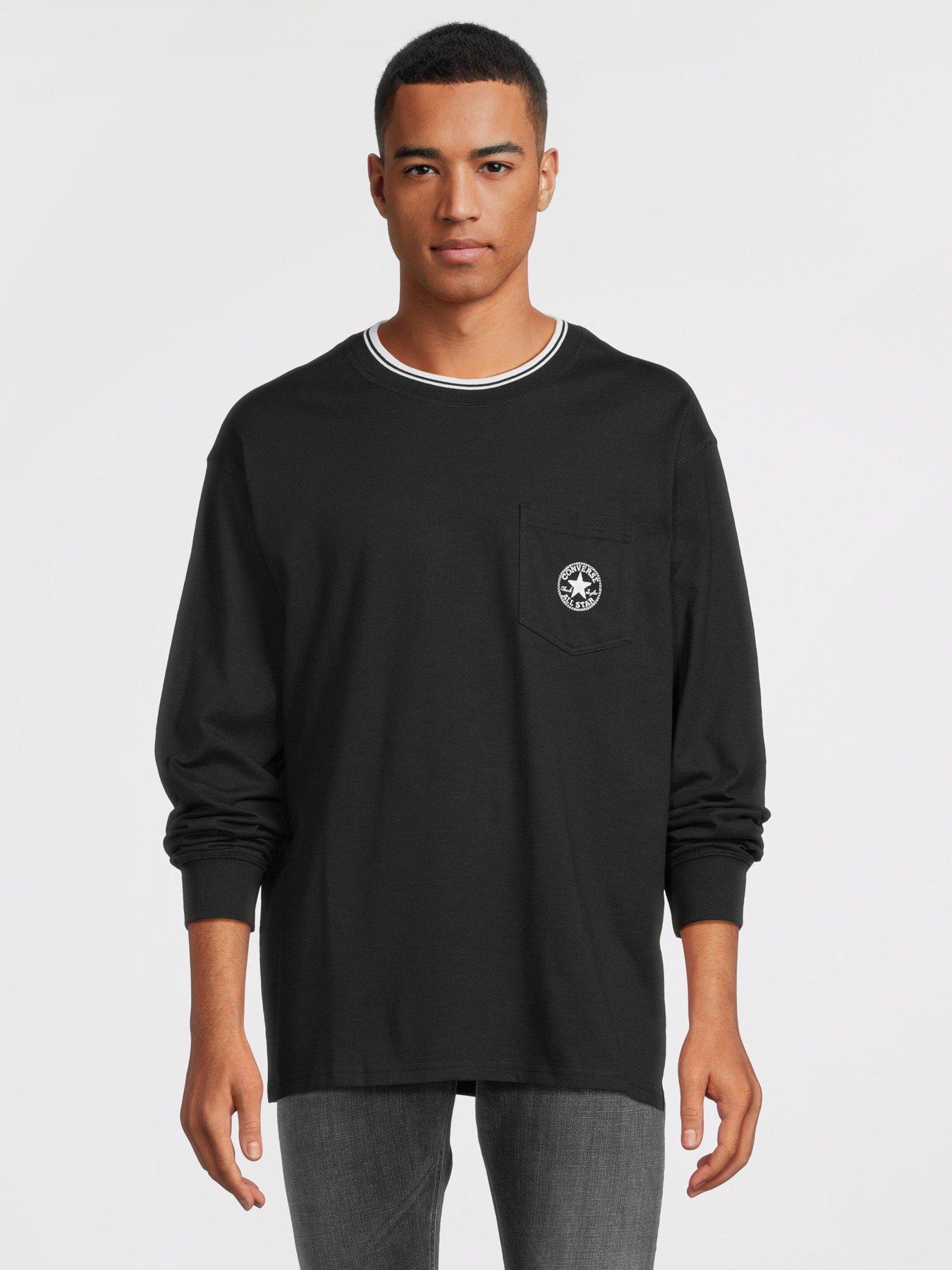 undefined Mens Retro Chuck Taylor Pocket T-shirt - Black