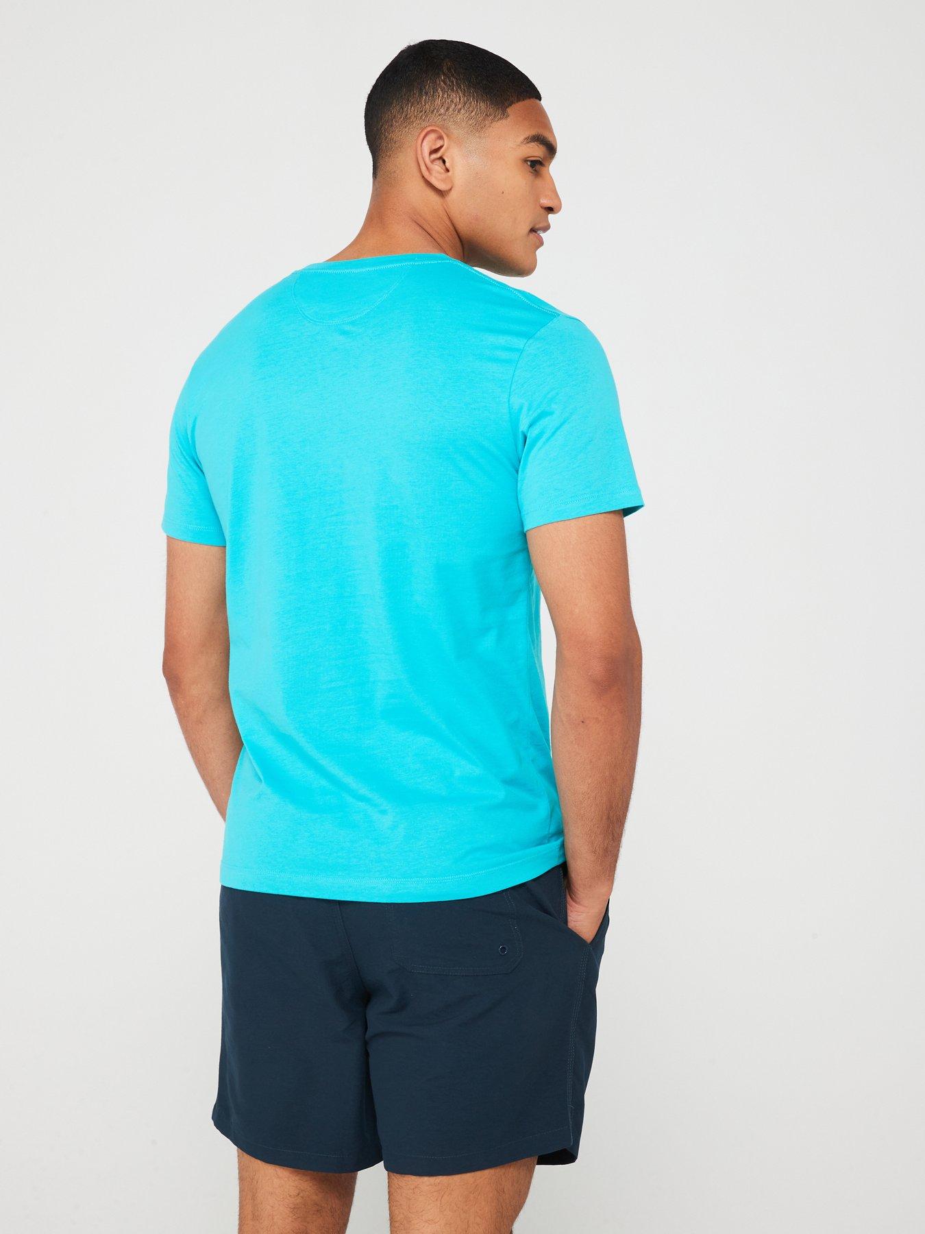 hackett-swim-trim-logo-t-shirt-aquastillFront