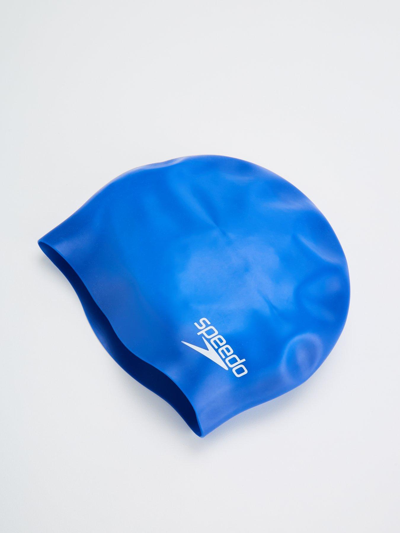 speedo-junior-boys-plain-moulded-silicone-swimming-cap-blueoutfit