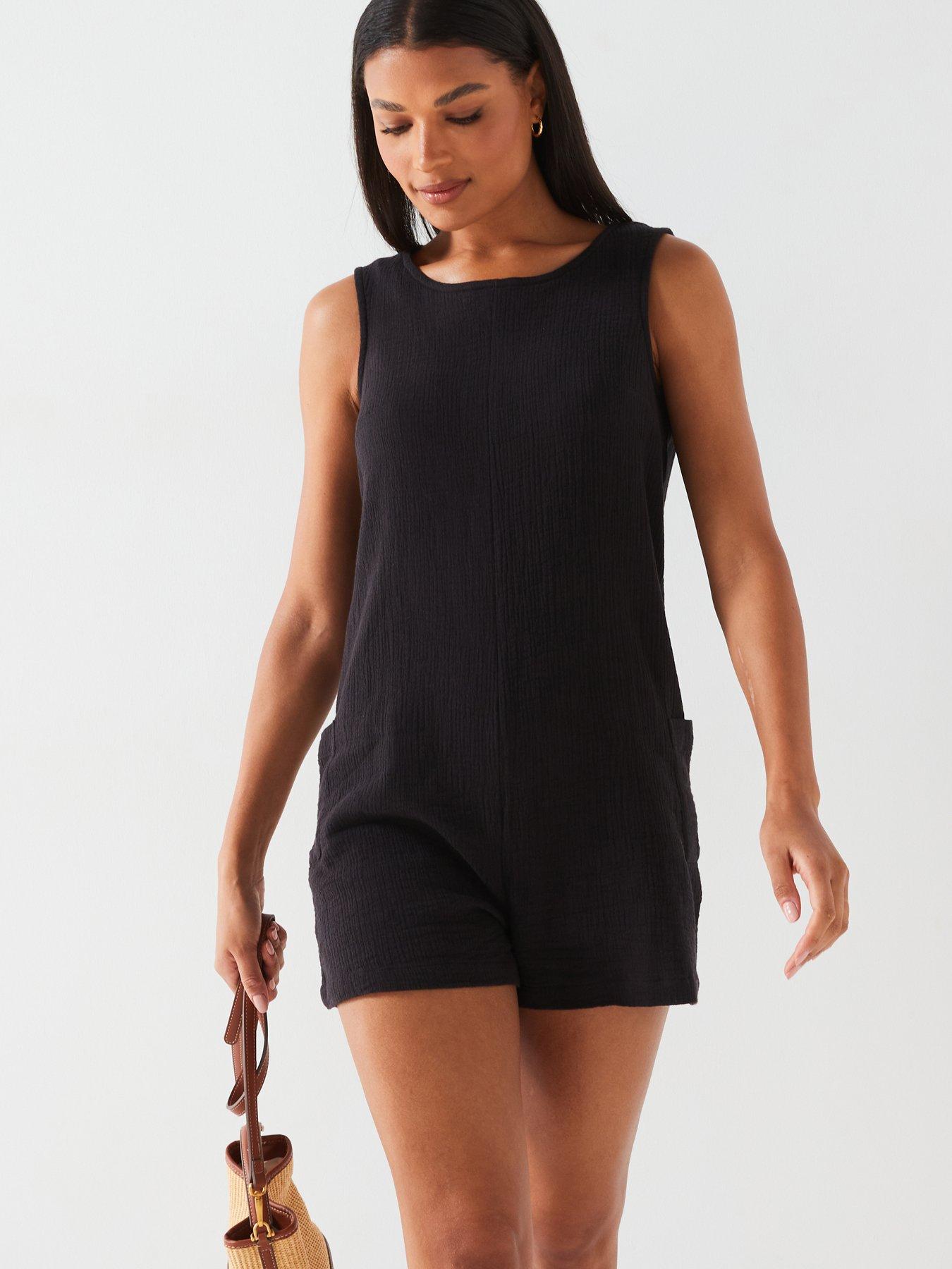 v-by-very-cheesecloth-sleeveless-loose-playsuit-black