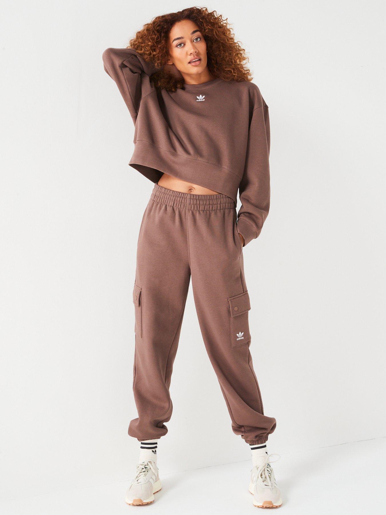 adidas-originals-womens-trefoil-crew-sweat-brownback