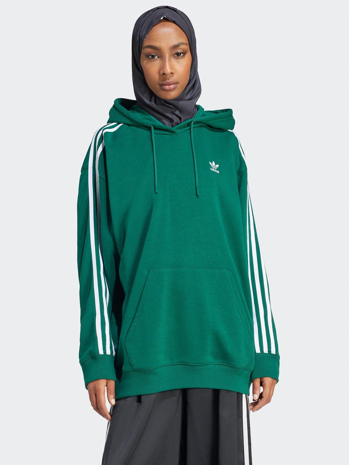 Green striped hoodie hotsell