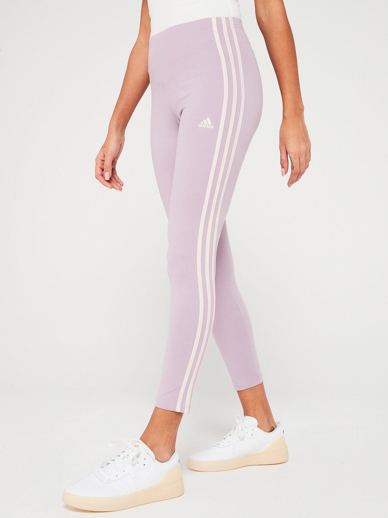 adidas Sportswear Womens High Waisted 3 Stripe Leggings - Lilac