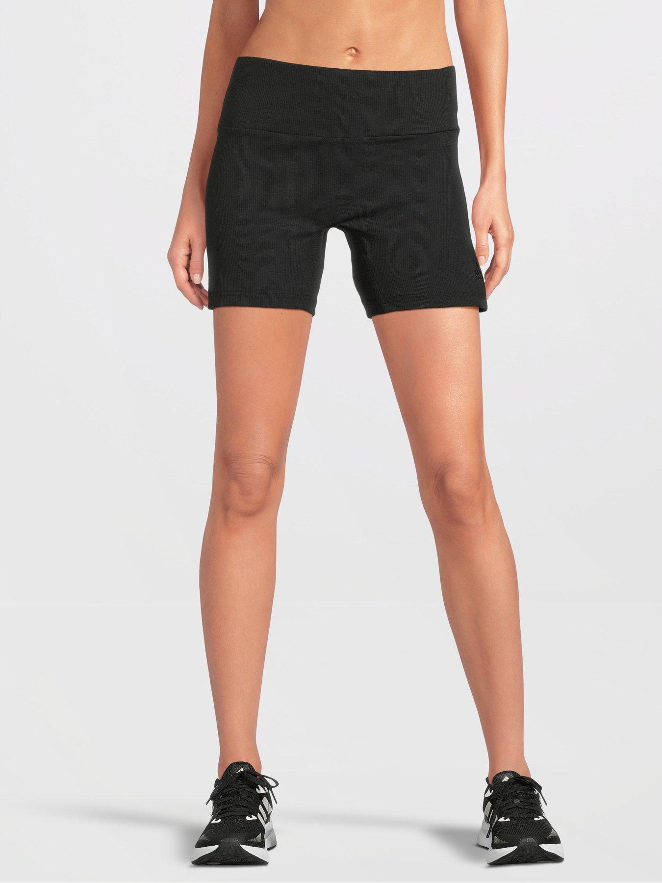 adidas Sportswear Womens Ribbed Cycle Short - Black