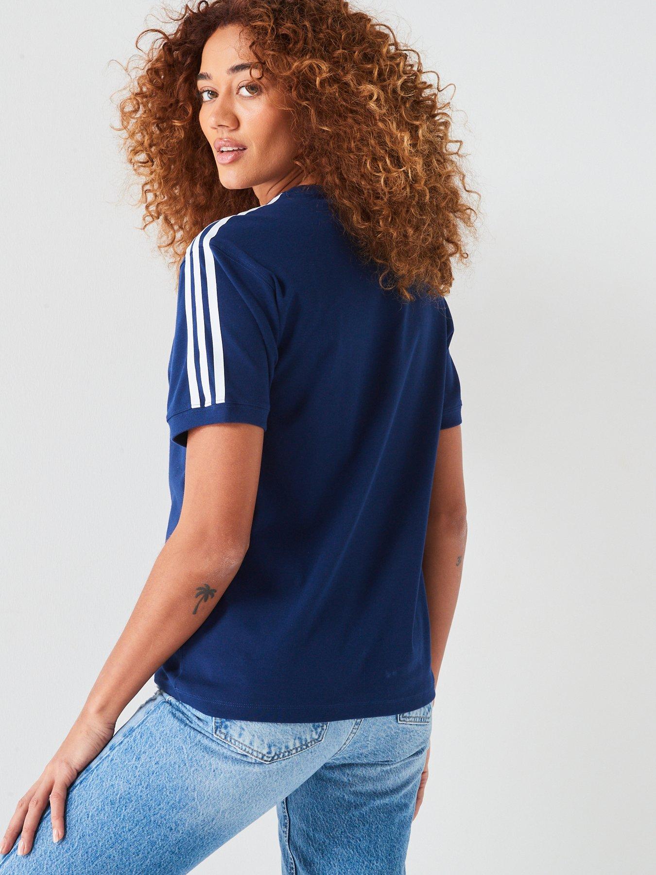 adidas-originals-womens-3-stripe-tee-navystillFront