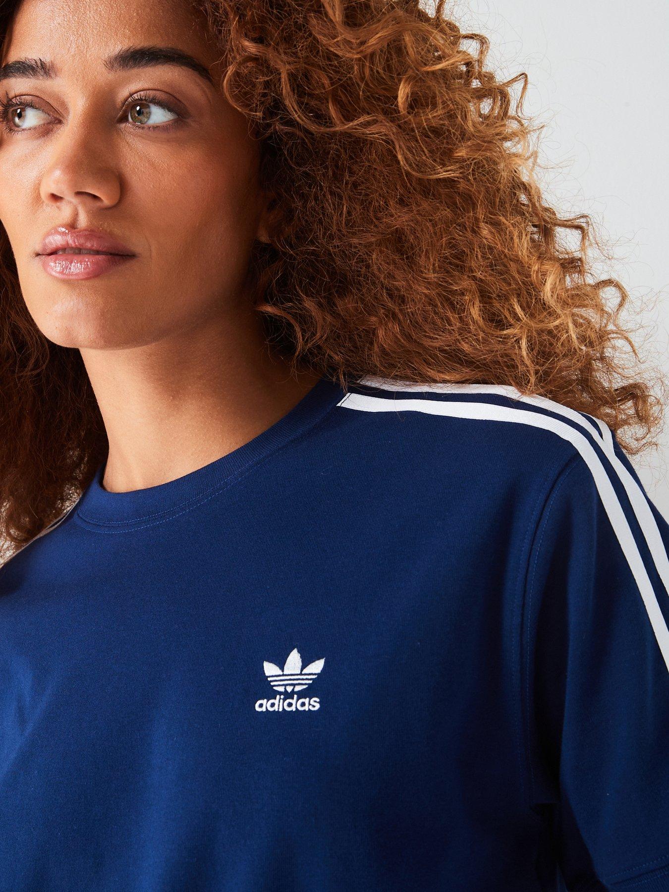 adidas-originals-womens-3-stripe-tee-navyoutfit