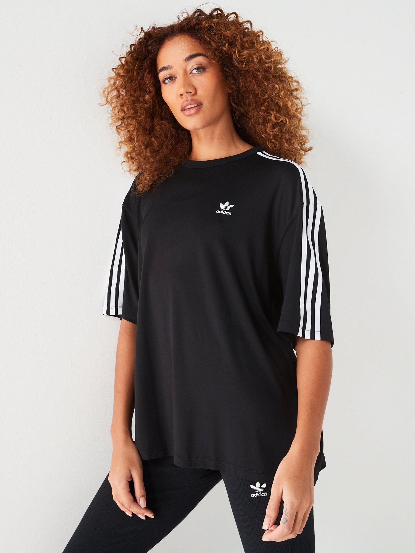 adidas-originals-womens-oversized-3-stripe-tee-blackfront