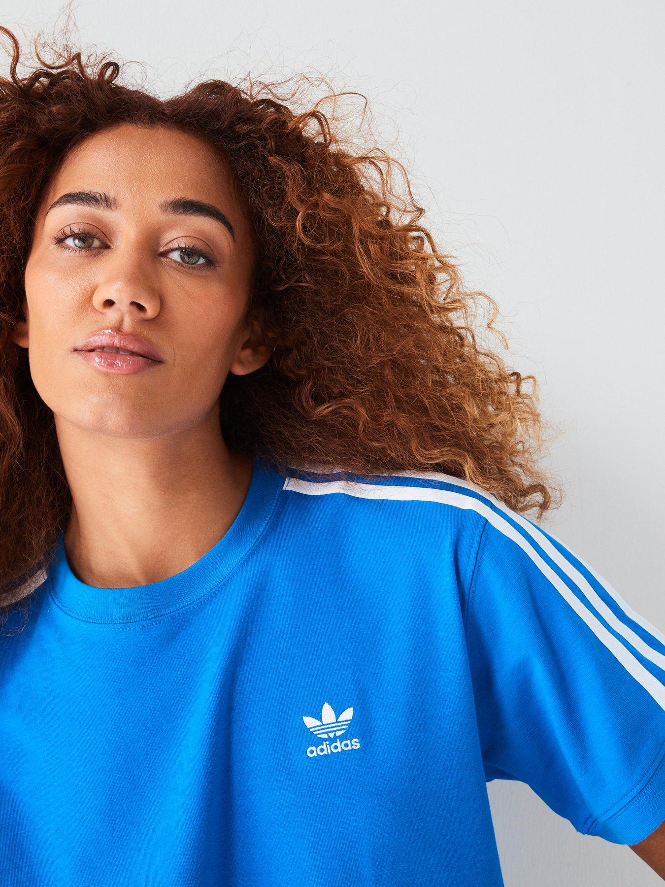 adidas-originals-womens-3-stripe-tee-blueoutfit