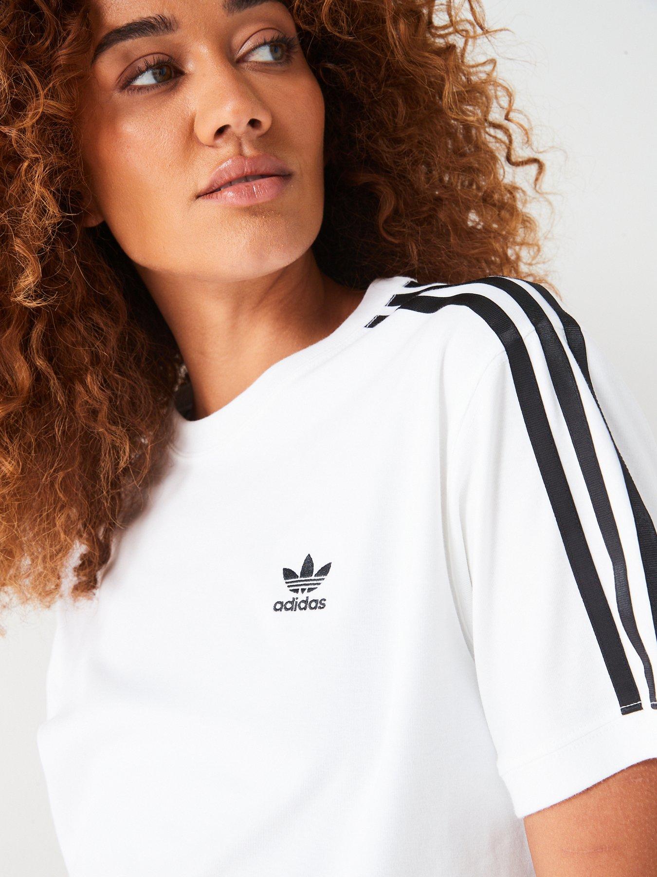 adidas-originals-womens-3-stripe-t-shirt-whiteoutfit