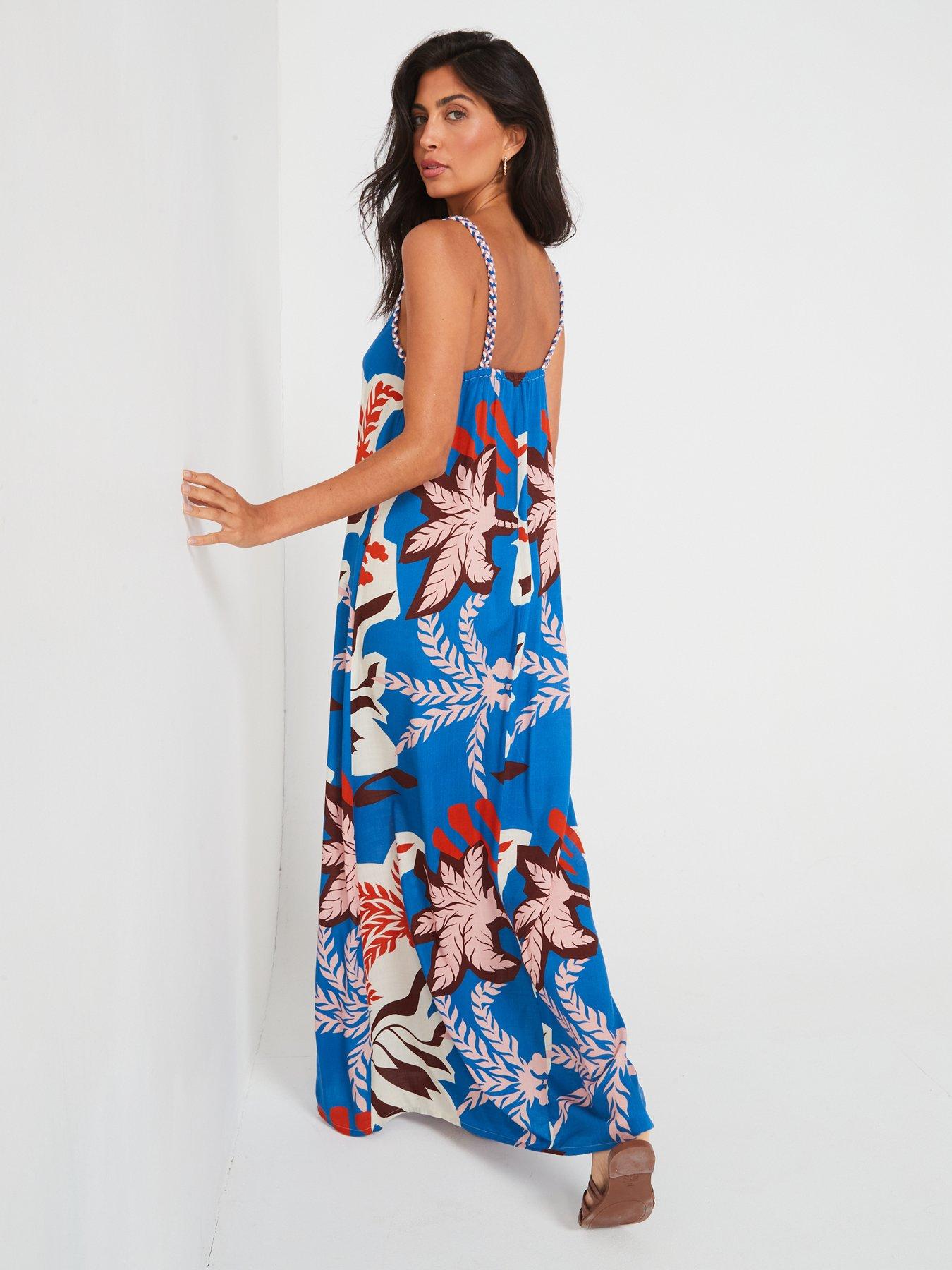 v-by-very-braided-strap-detail-midi-beach-dress-printstillFront