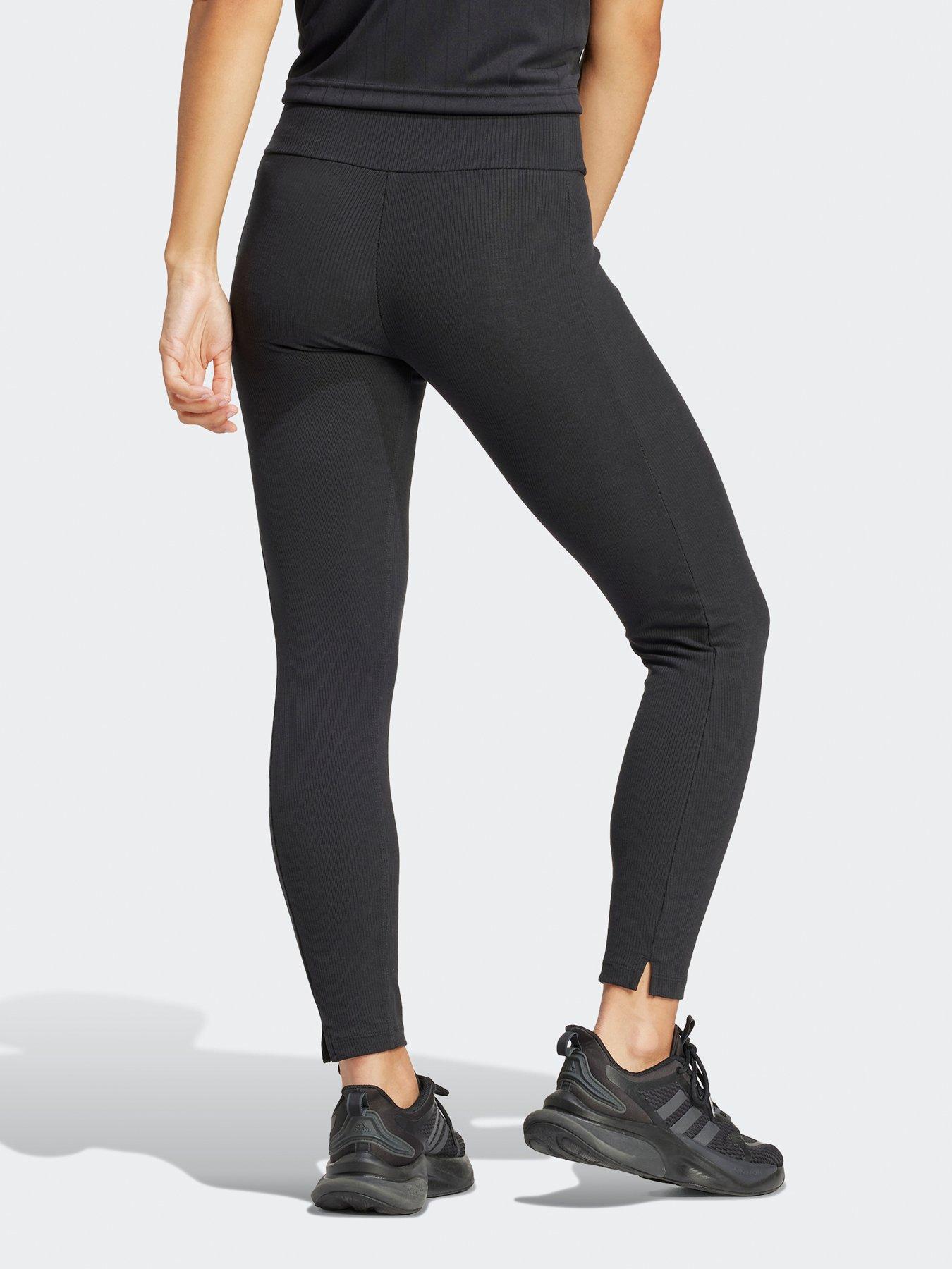 adidas-sportswear-womens-ribbed-leggings-blackstillFront