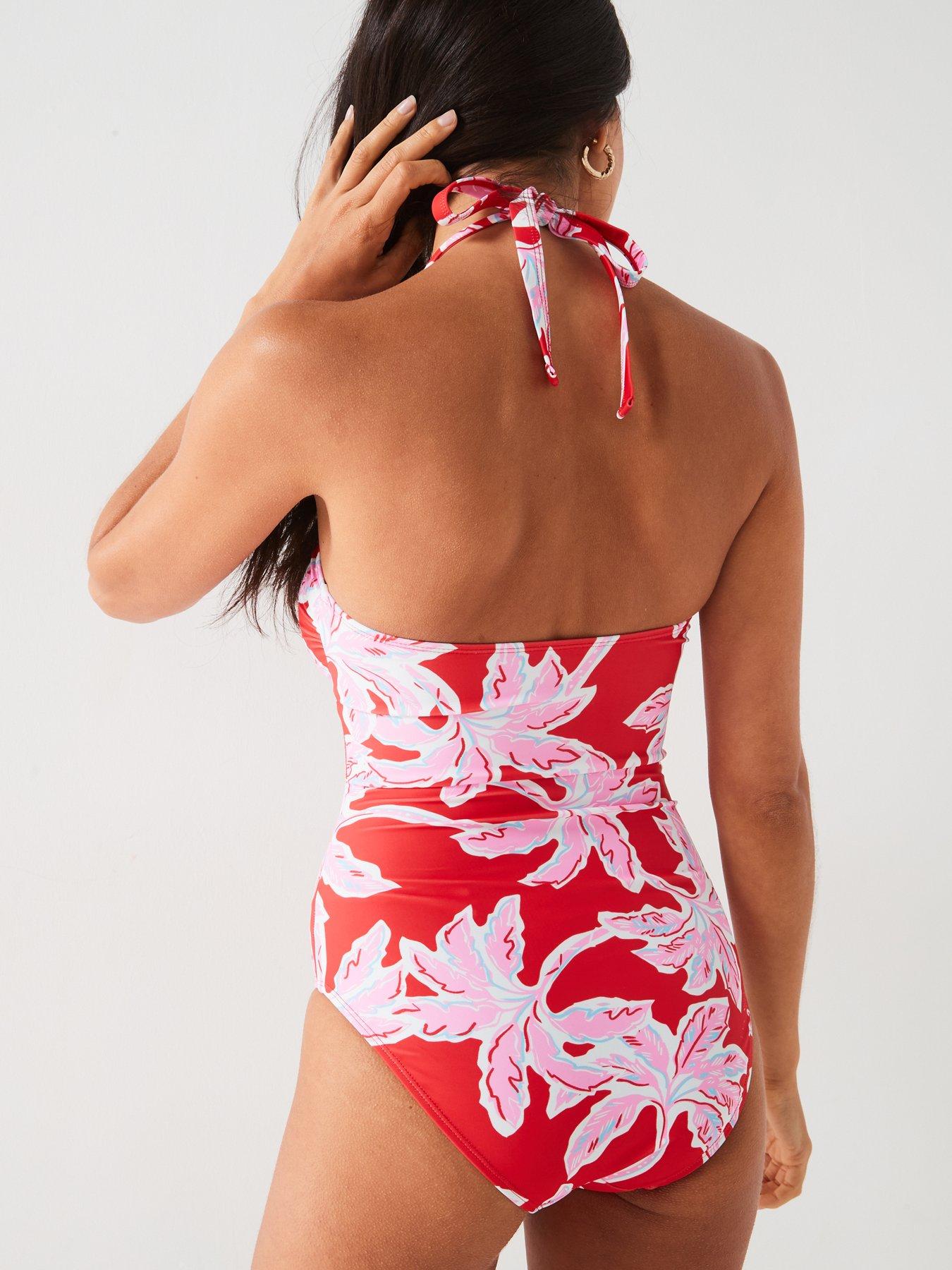 everyday-shape-enhancing-o-ring-halter-swimsuit-redstillFront