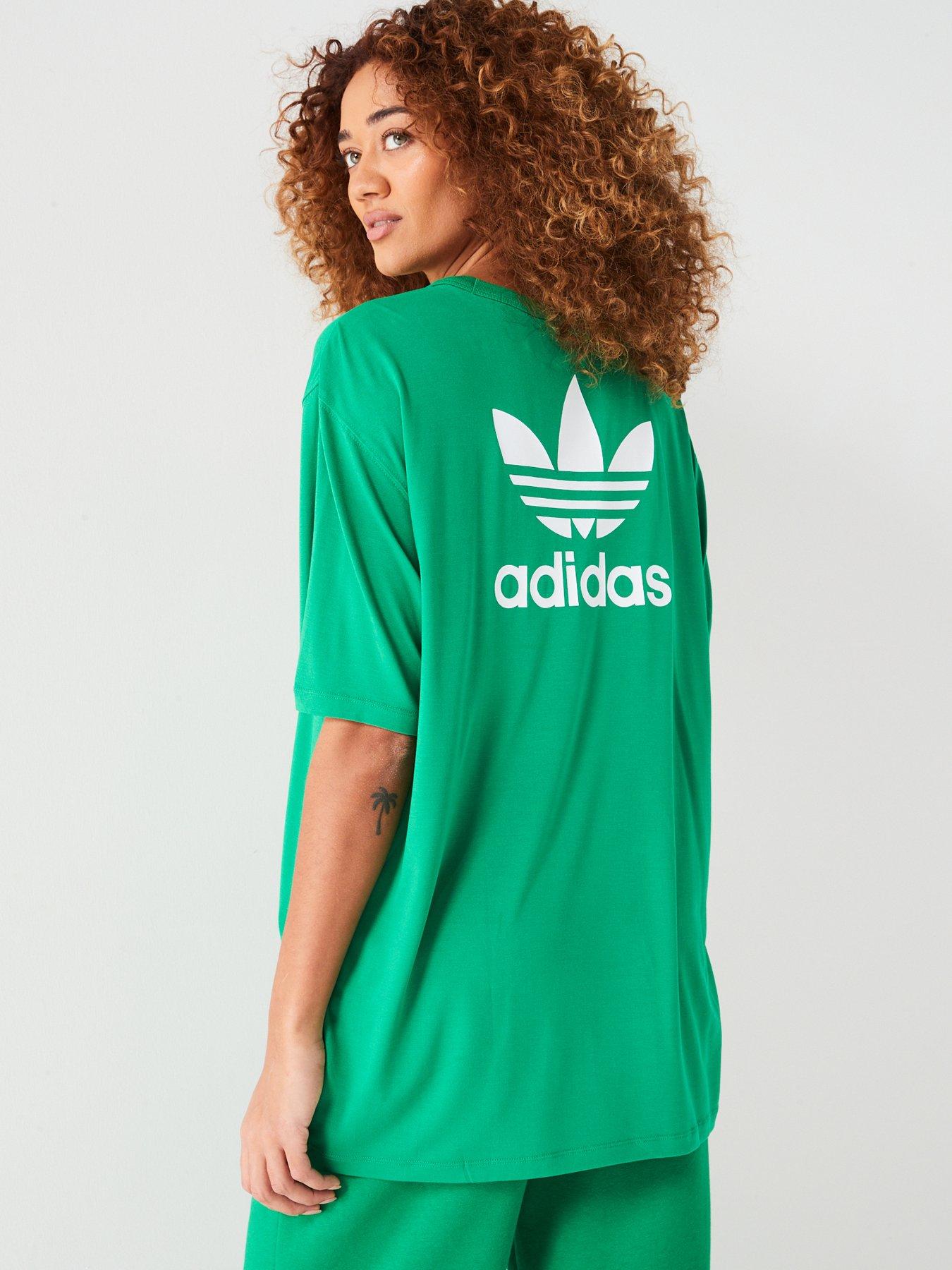 Green adidas shirt womens sale