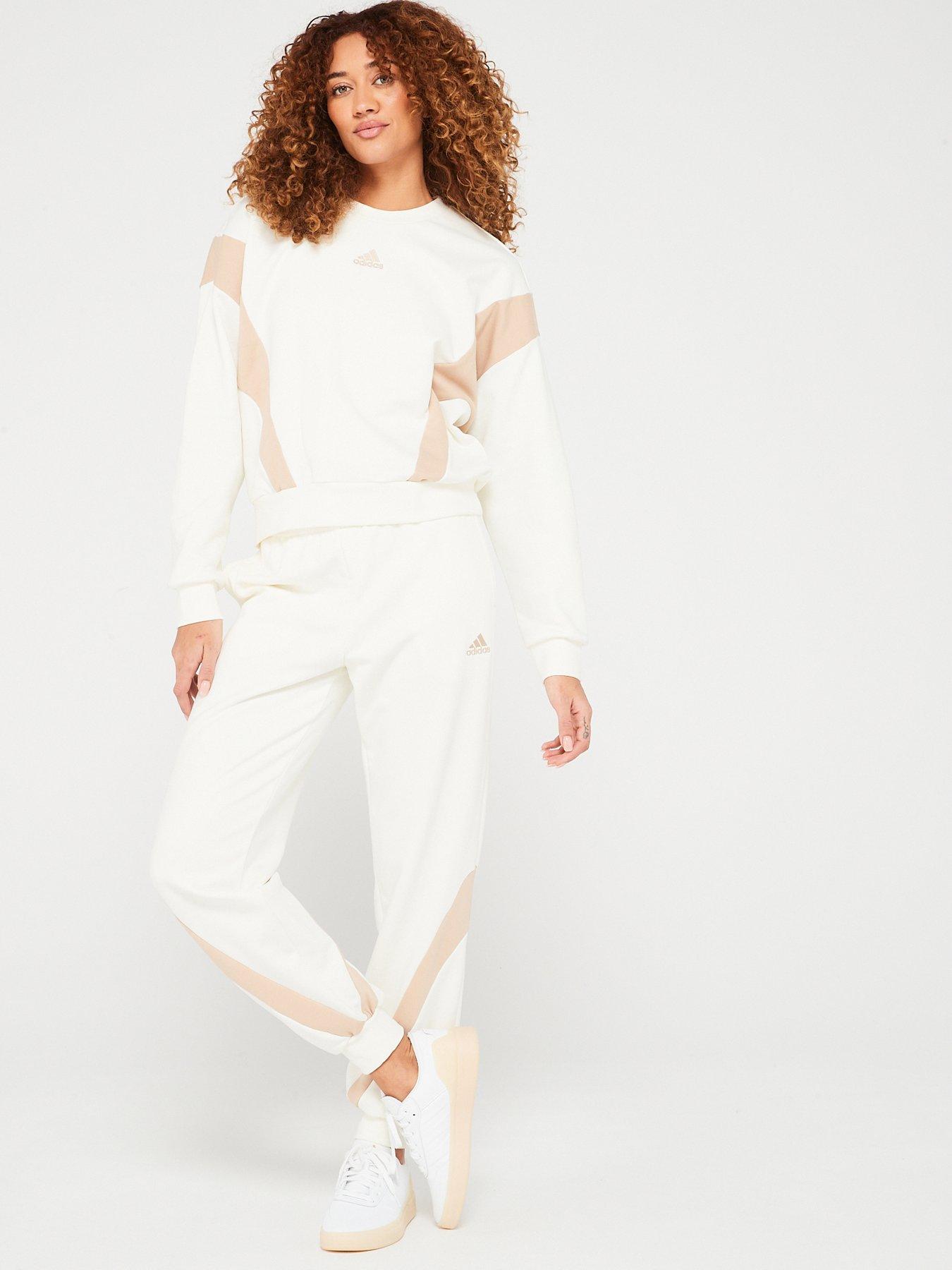 Womens Lazidays Crew And Jogger Tracksuit - Off White