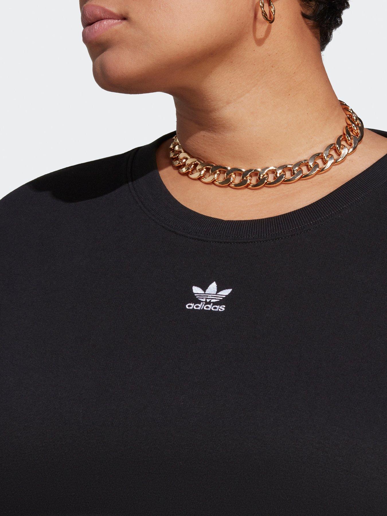 adidas-originals-womensnbsptrefoil-crew-sweatnbsp--blackoutfit