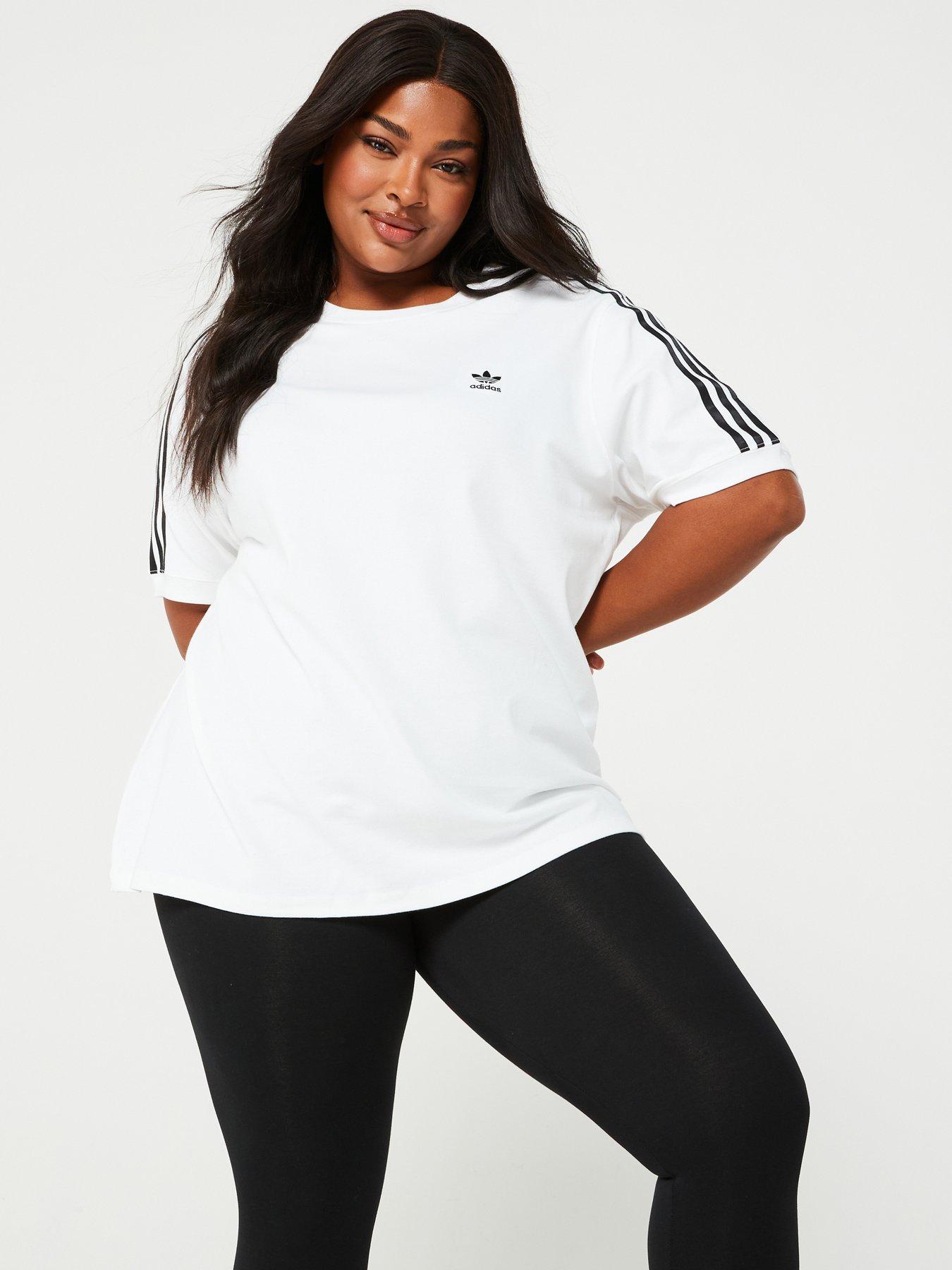 adidas-originals-womens-plus-size-3-stripe-tee-white