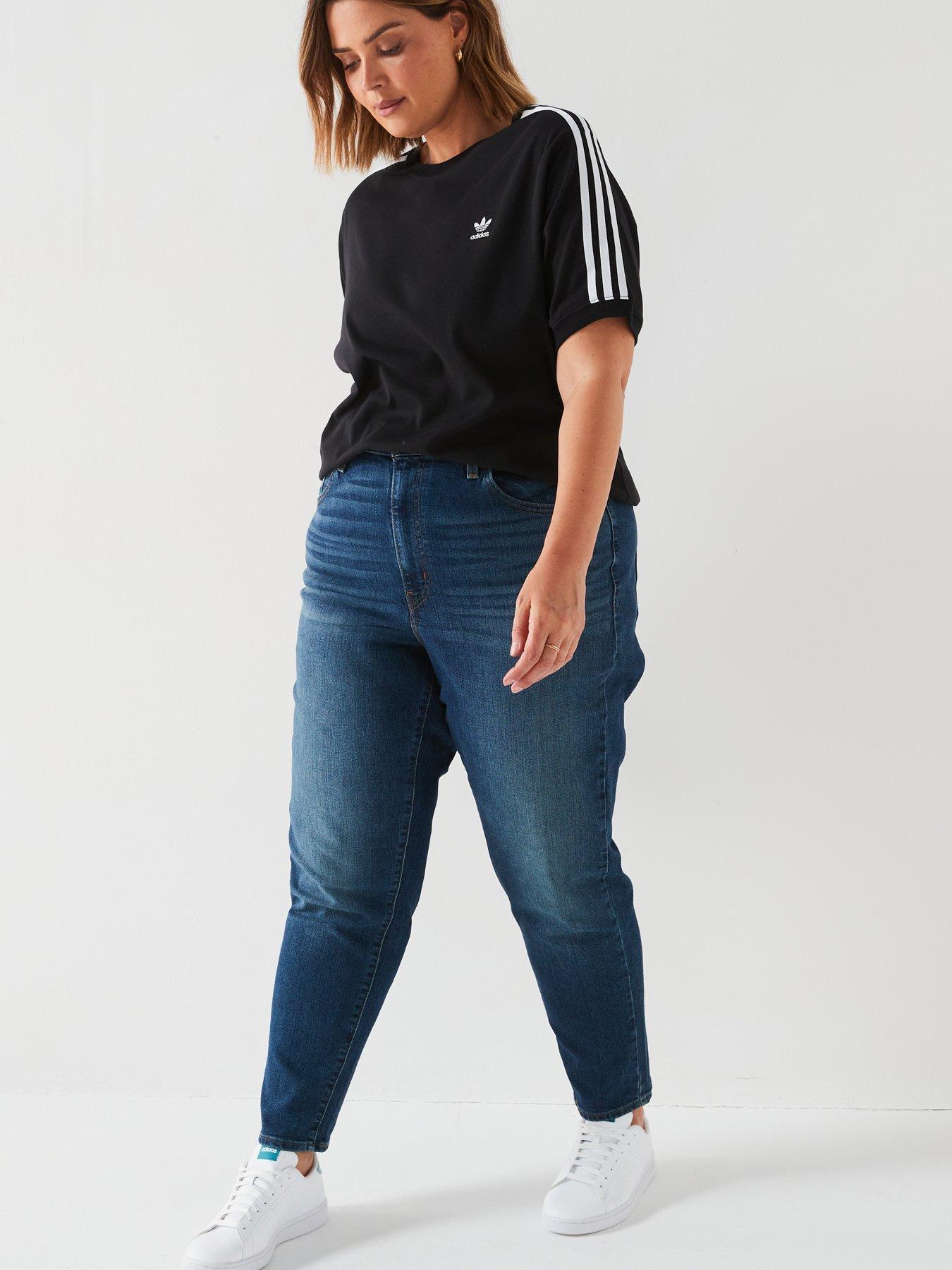 adidas-originals-womens-plus-size-3-stripe-tee-blackoutfit