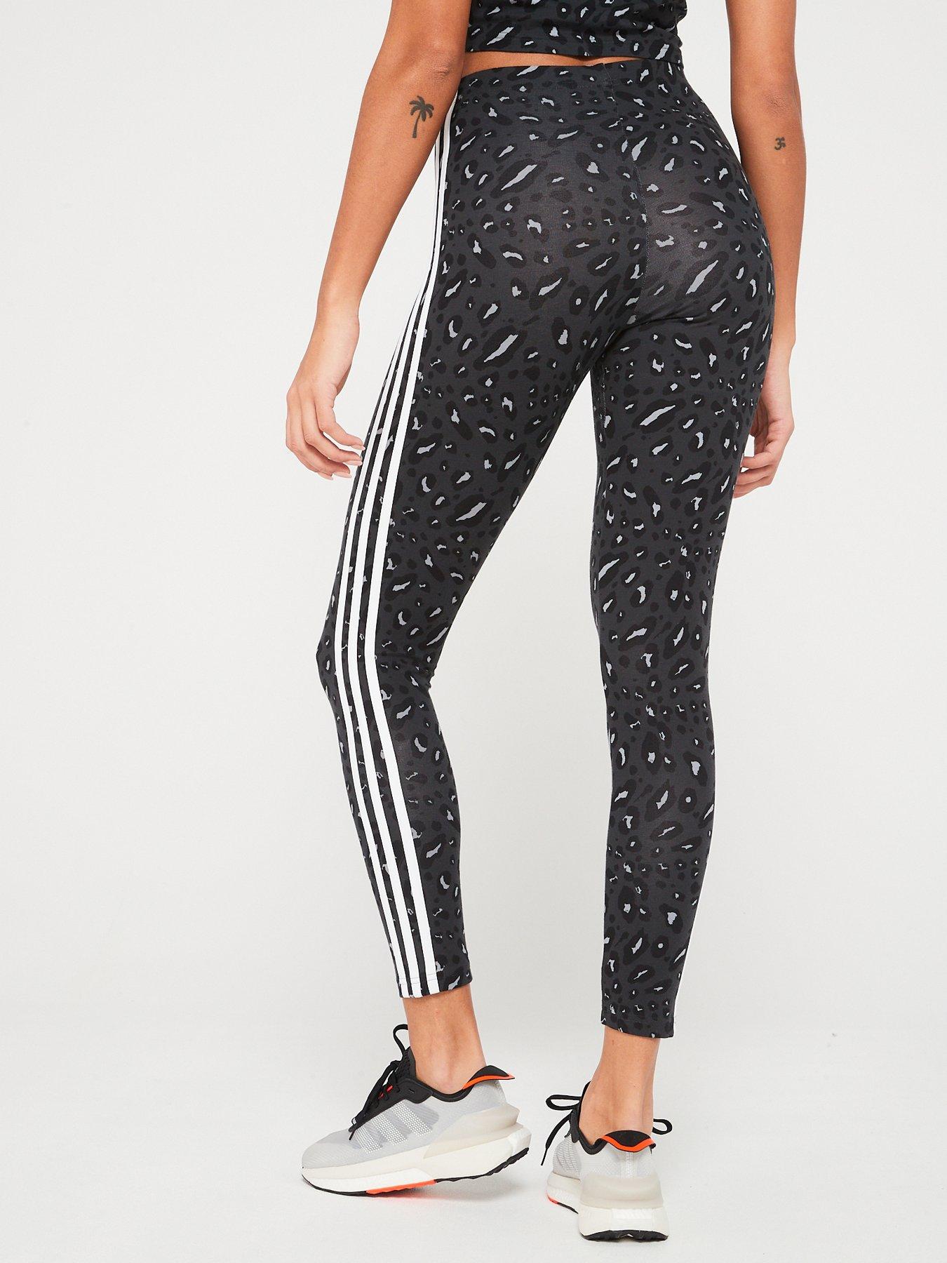 adidas-sportswear-womens-leopard-print-3-stripe-leggings-greystillFront