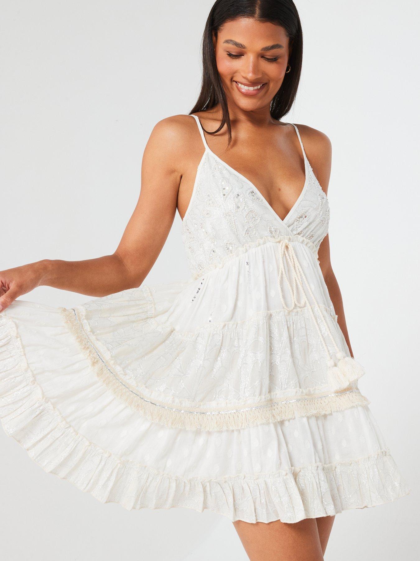 v-by-very-sequin-tiered-strappy-mini-beach-dress-whitedetail