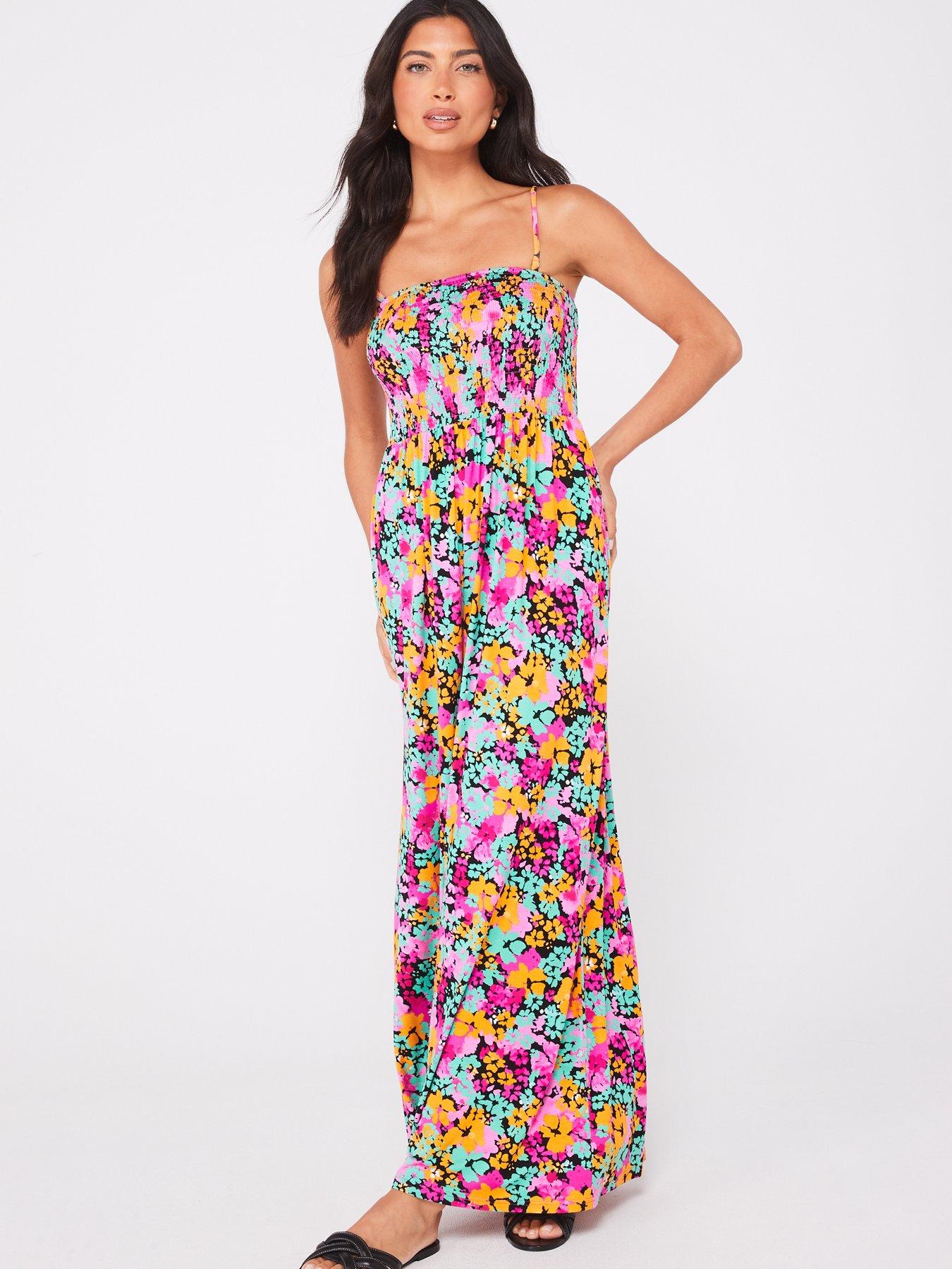 everyday-shirred-detachable-strap-beach-maxi-dress-printback