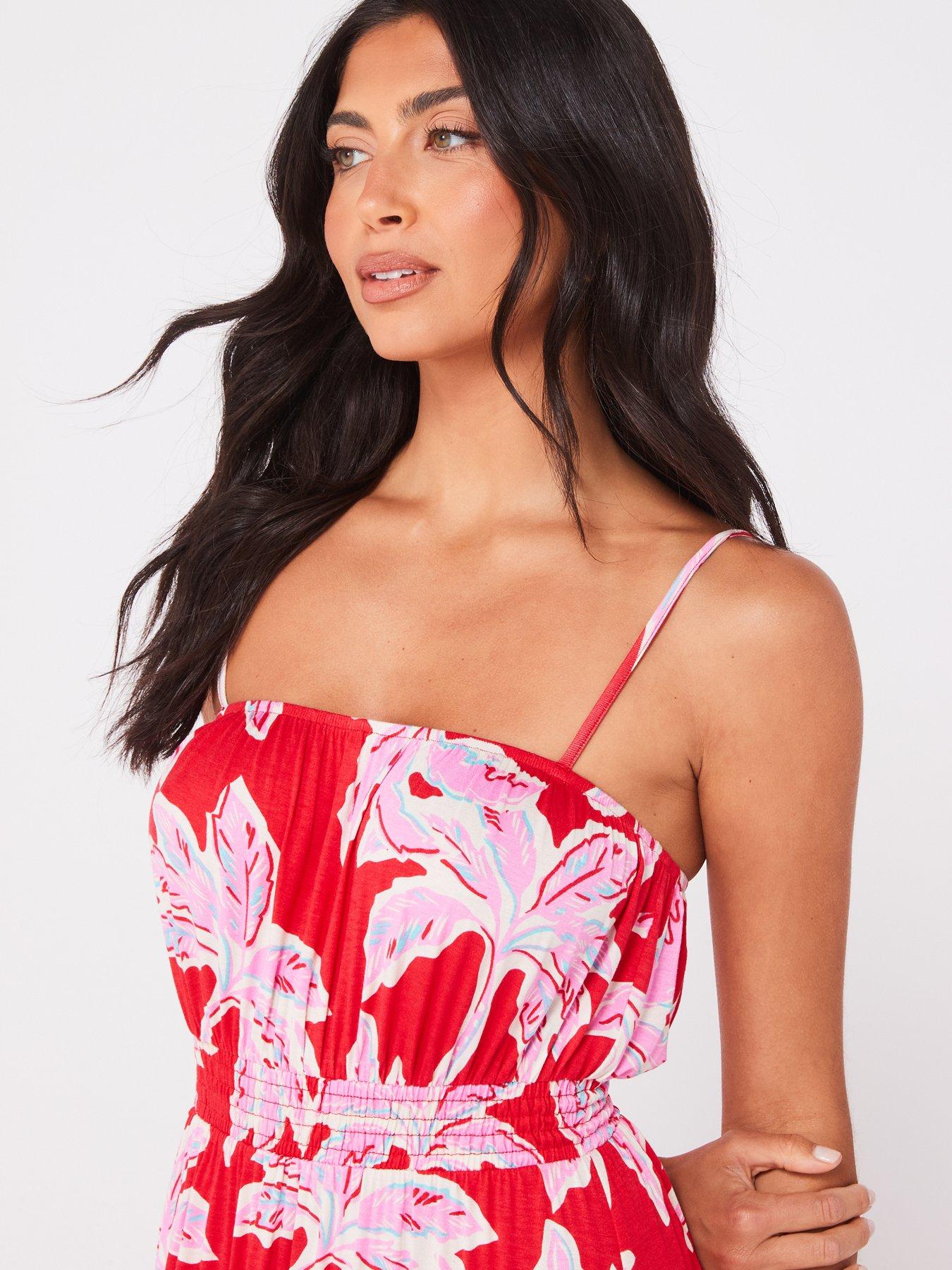 everyday-elastic-ruched-channel-maxi-beach-dress-reddetail