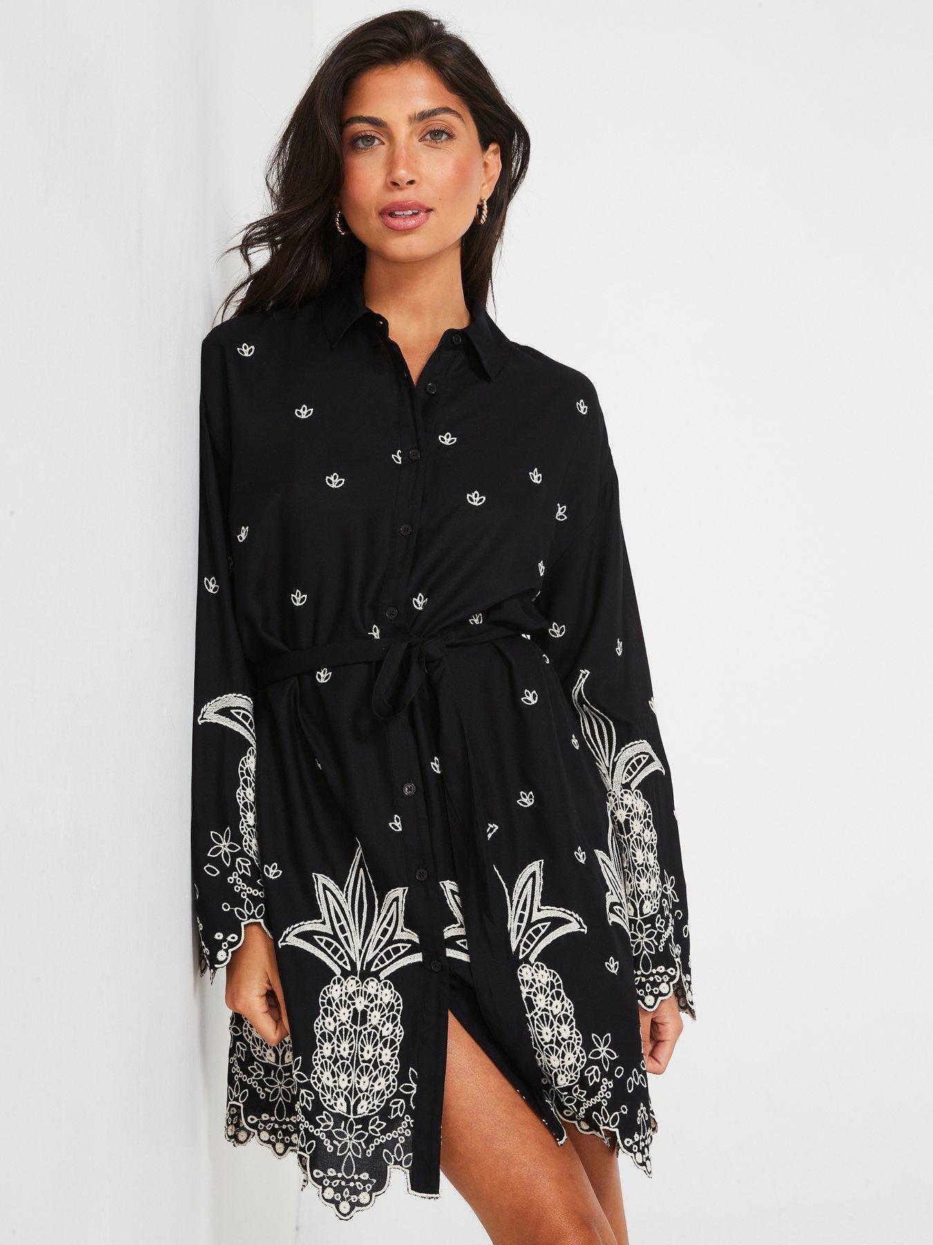 v-by-very-pineapple-embroidered-beach-shirt-dress-blackoutfit