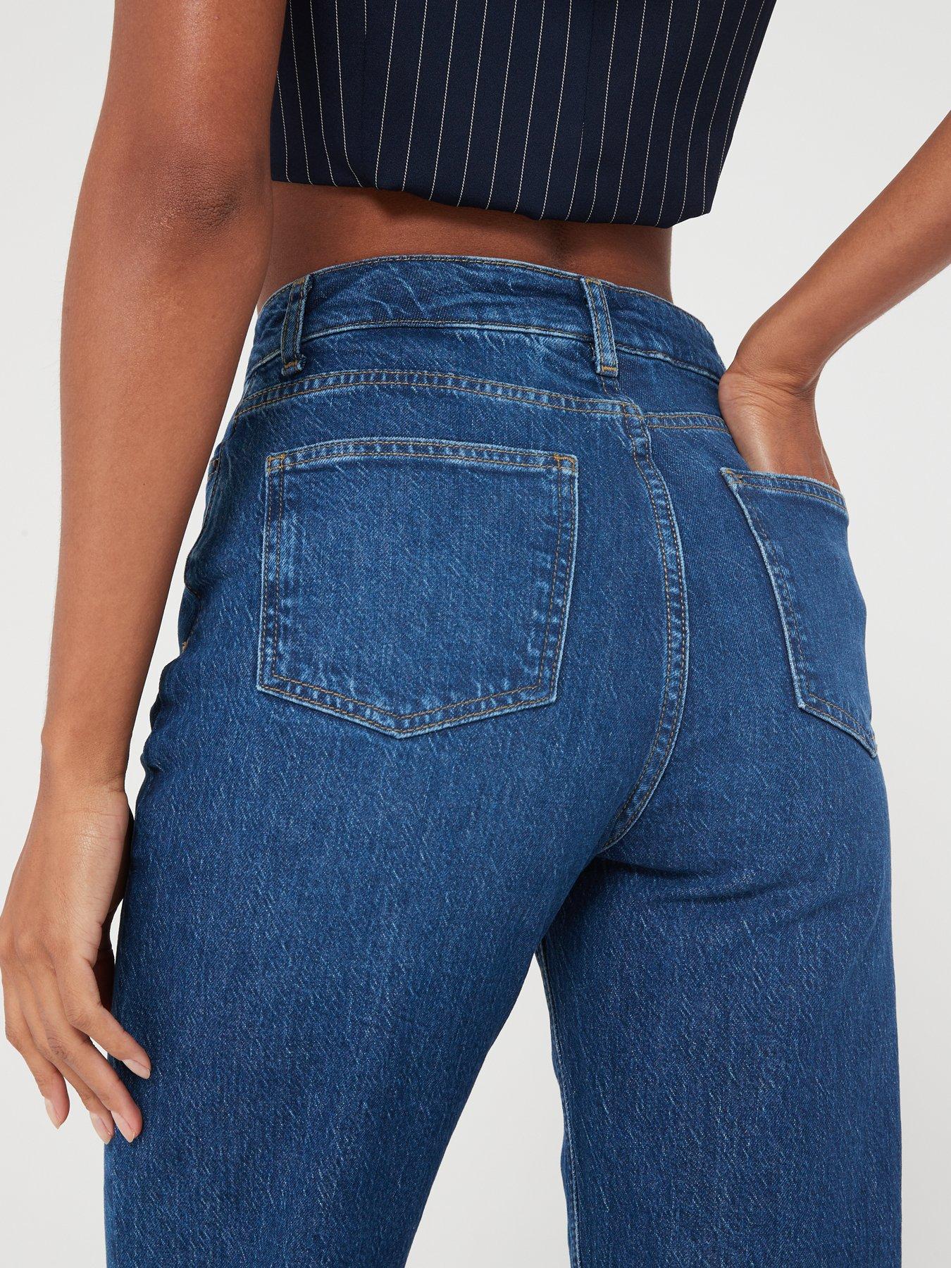 Image 5 of 6 of V by Very Wide Leg Jeans with Stretch - Dark Wash
