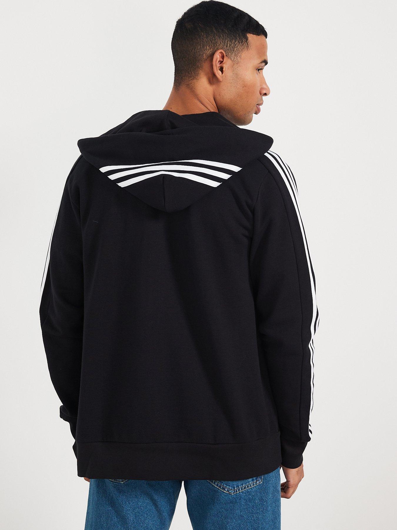 adidas-sportswear-mens-essentials-hooded-track-top-blackwhitestillFront