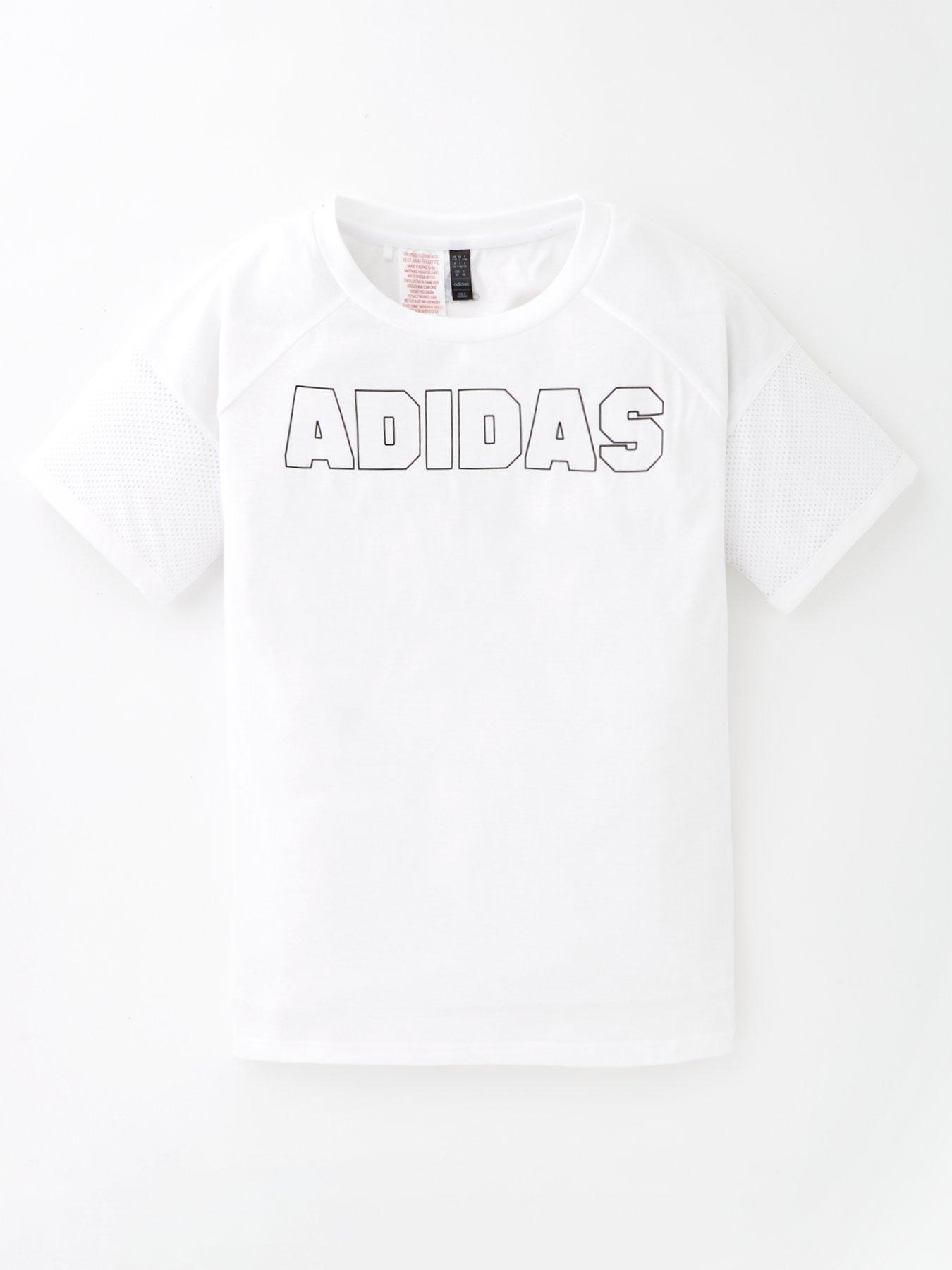 adidas-sportswear-junior-unisexnbspshort-sleevenbspt-shirt-whiteblackfront