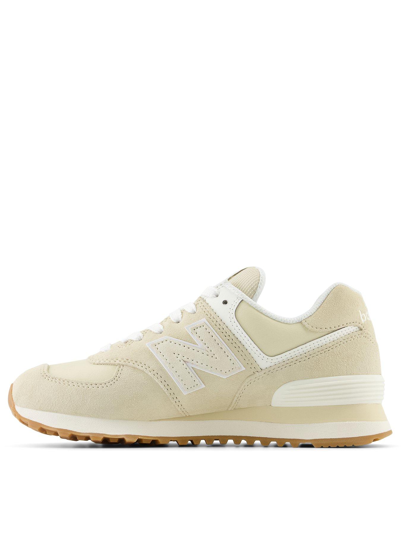 New balance 574 beige cheap suede trainers