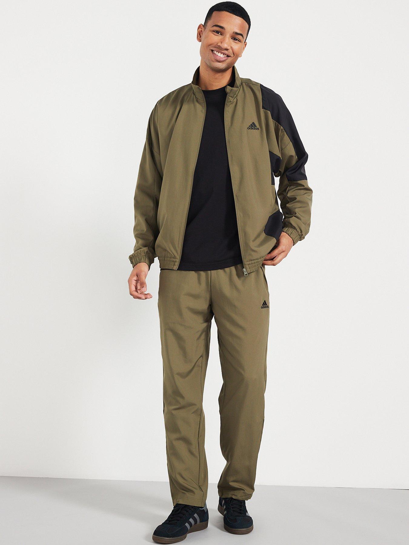 Mens khaki adidas outlet tracksuit