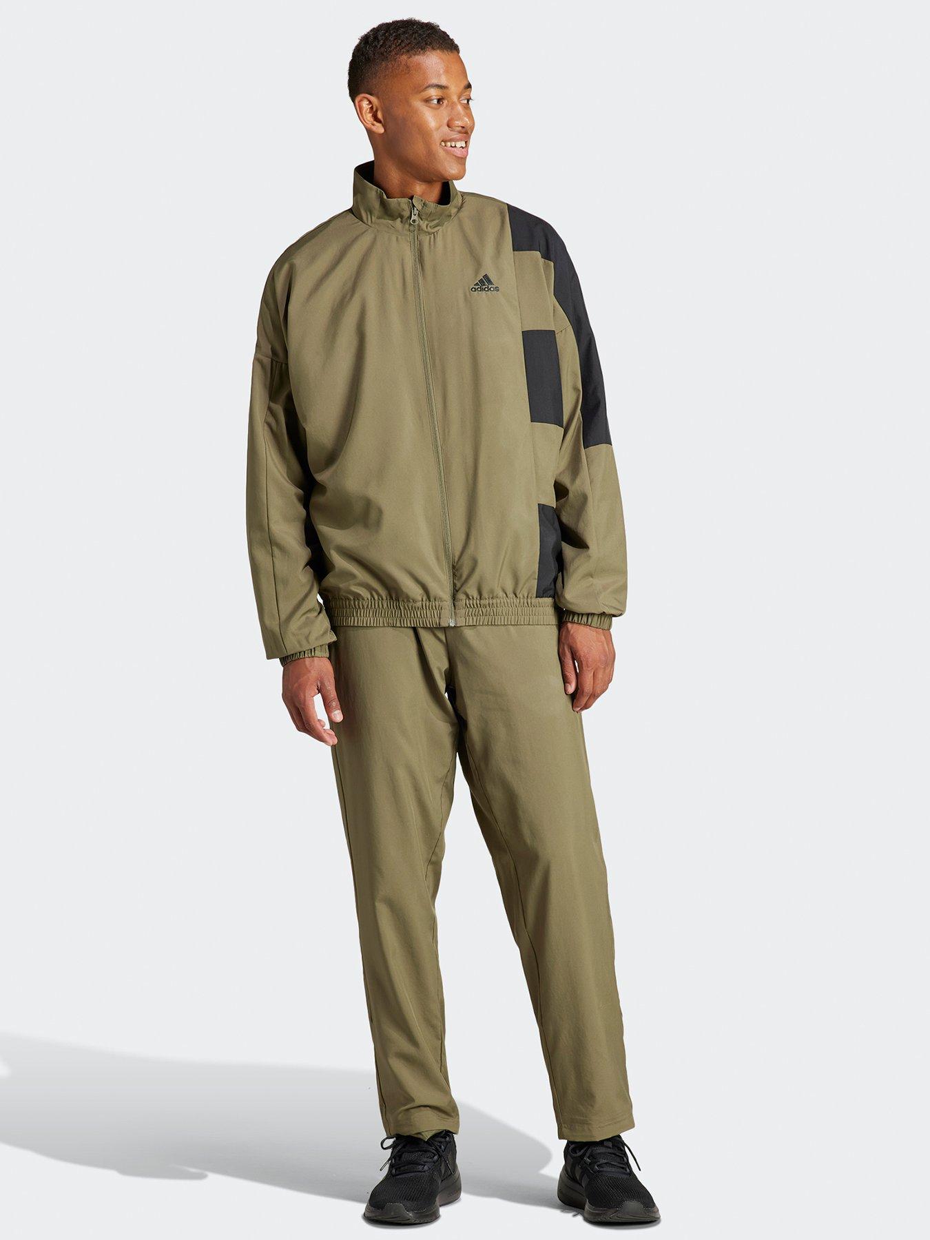 Mens olive 2025 green adidas tracksuit