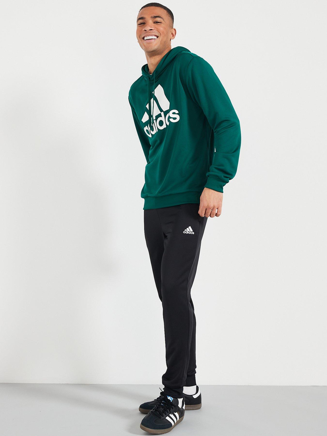 Adidas grey and green tracksuit clearance