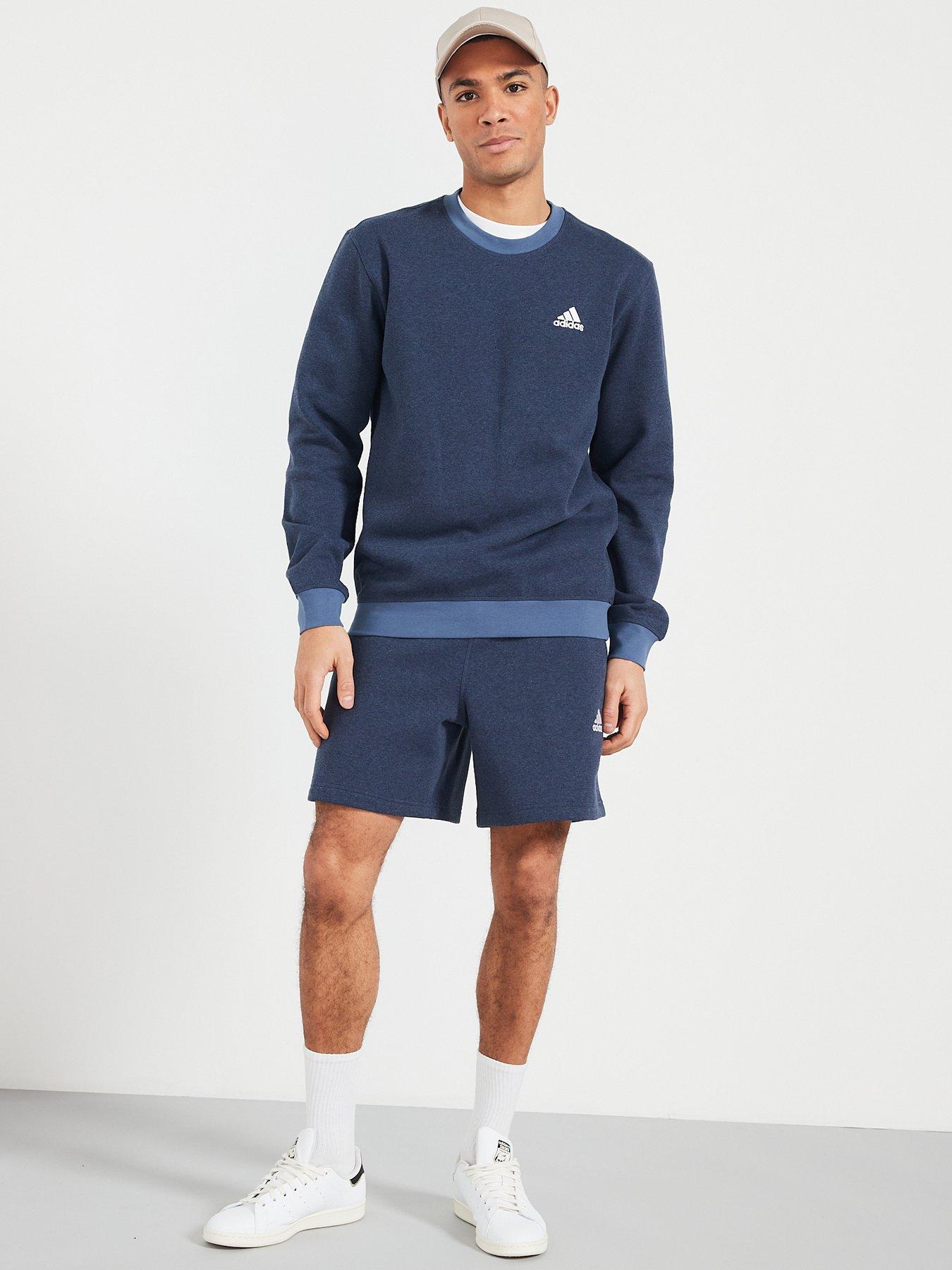 adidas-sportswear-mens-melange-crew-sweatshirt-navydetail