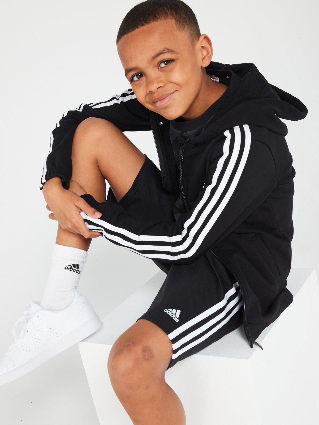 adidas-sportswear-junior-essentials-hooded-track-top-blackwhiteoutfit