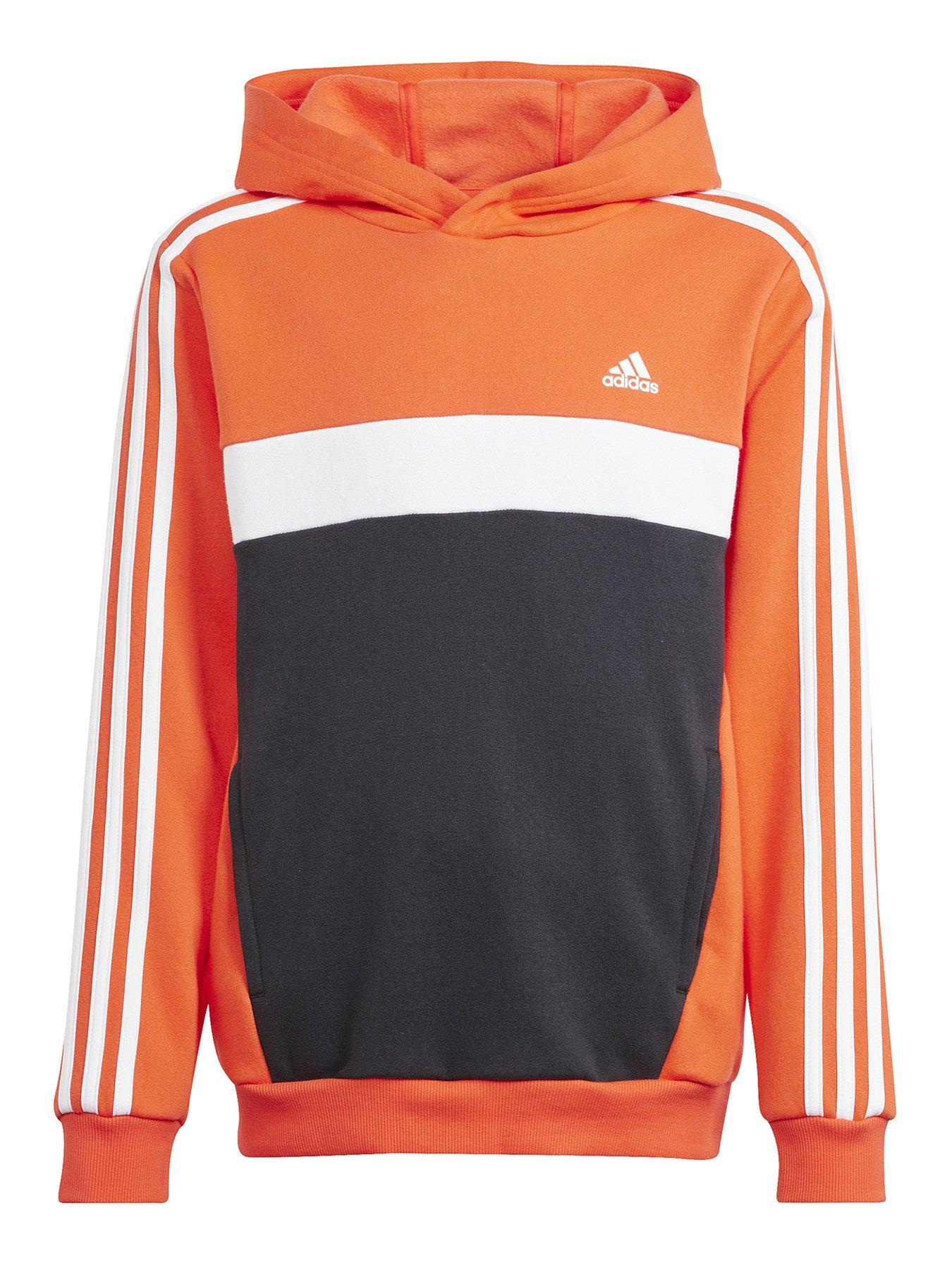 adidas-sportswear-junior-kids-colorblock-hooded-sweat-redfront