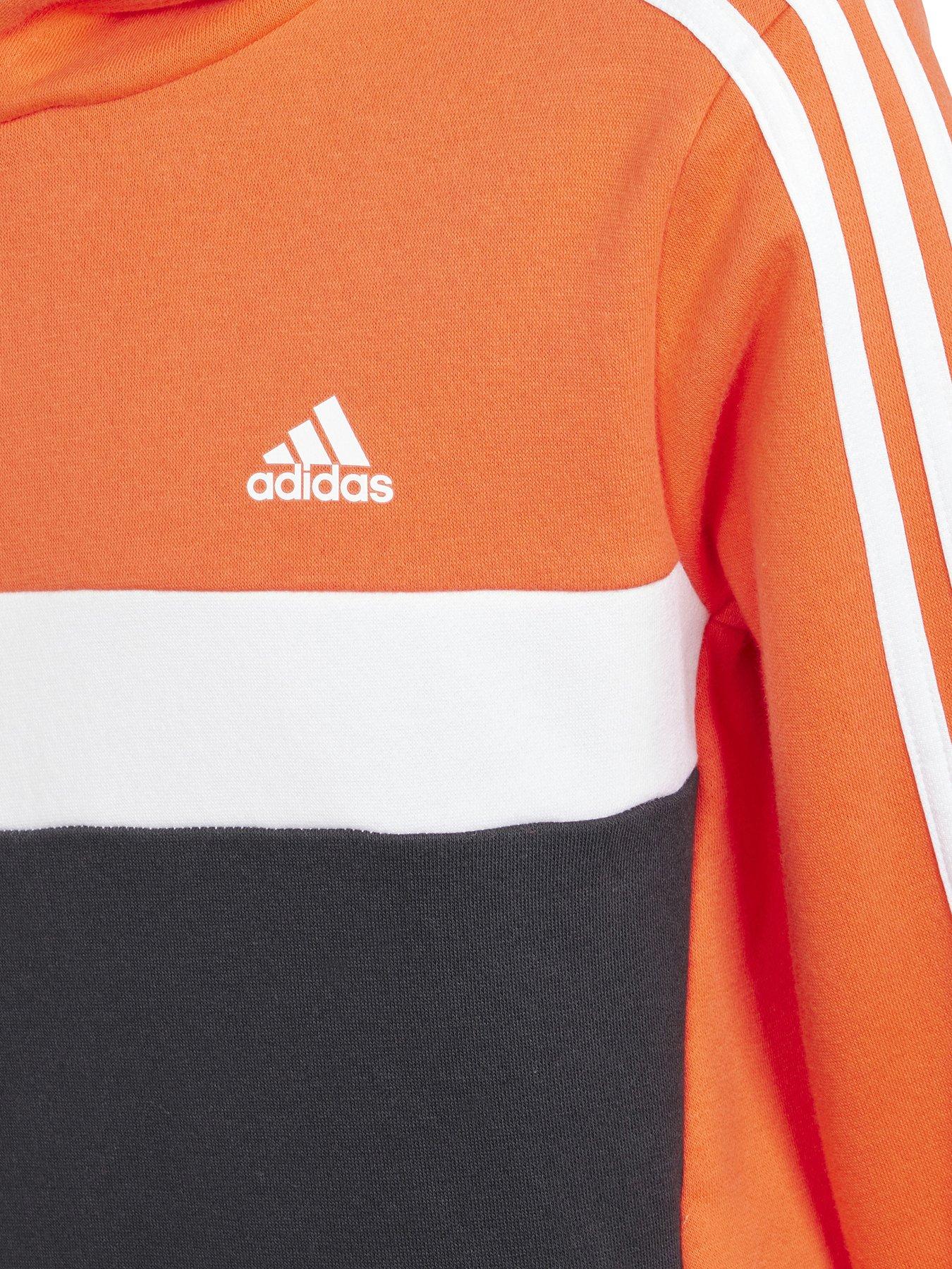 adidas-sportswear-junior-kids-colorblock-hooded-sweat-reddetail