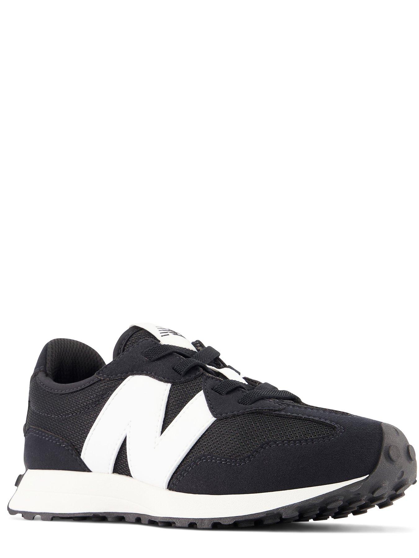 new-balance-kids-unisex-327-trainers-blackwhitestillFront