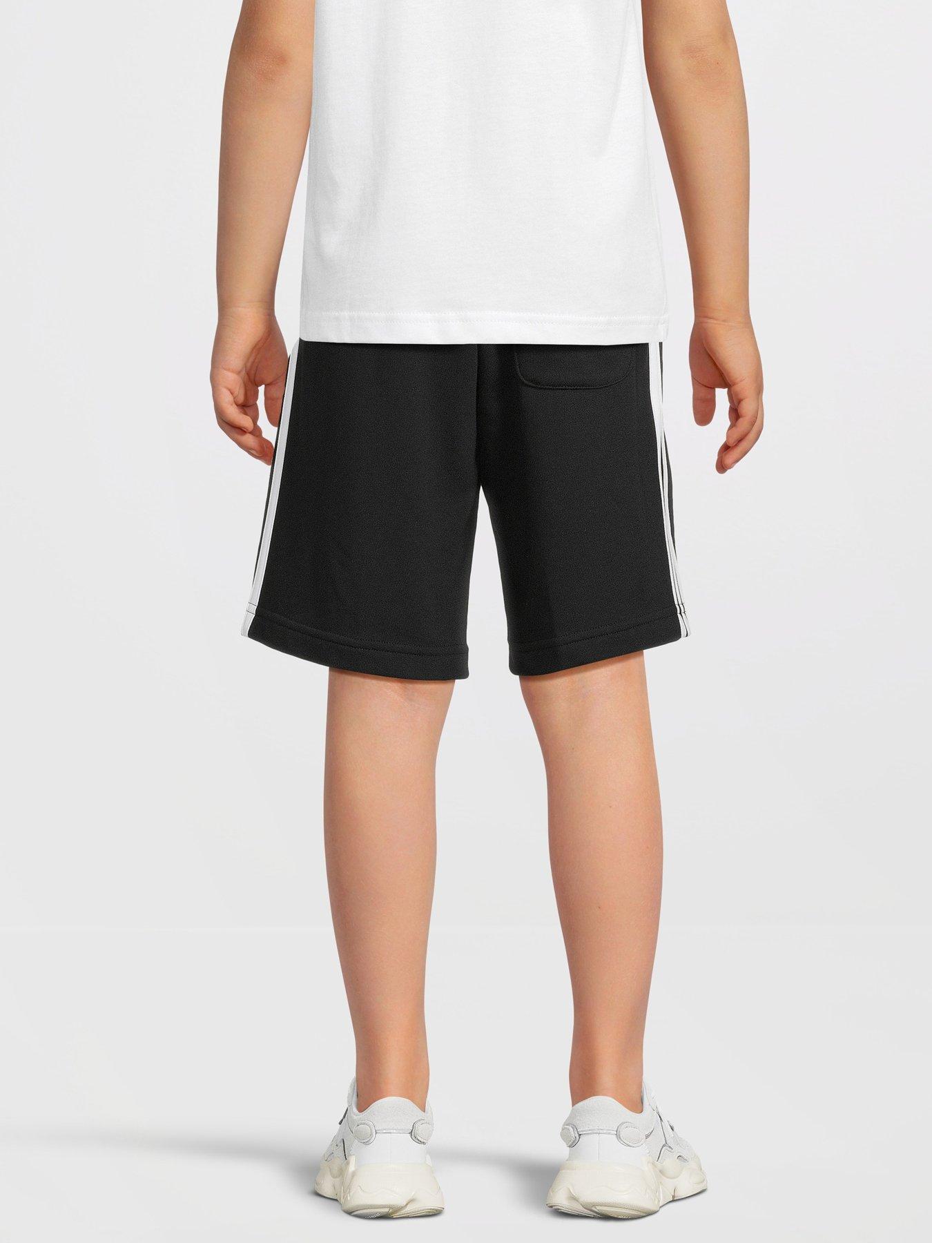 adidas-sportswear-kids-essentials-shorts-blackwhitestillFront