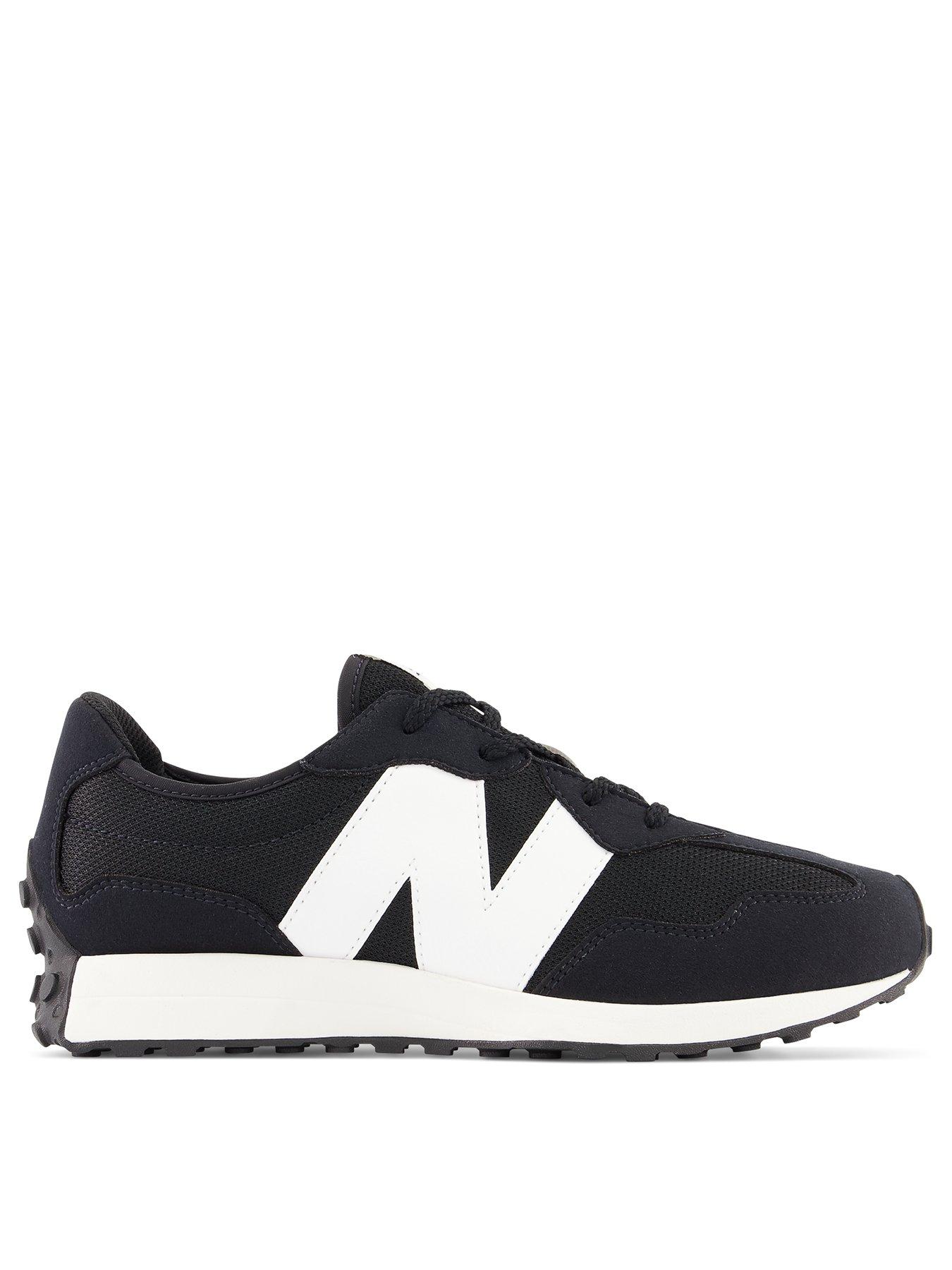 New Balance Junior Unisex 327 Trainers Black/White Very Ireland - Main Image