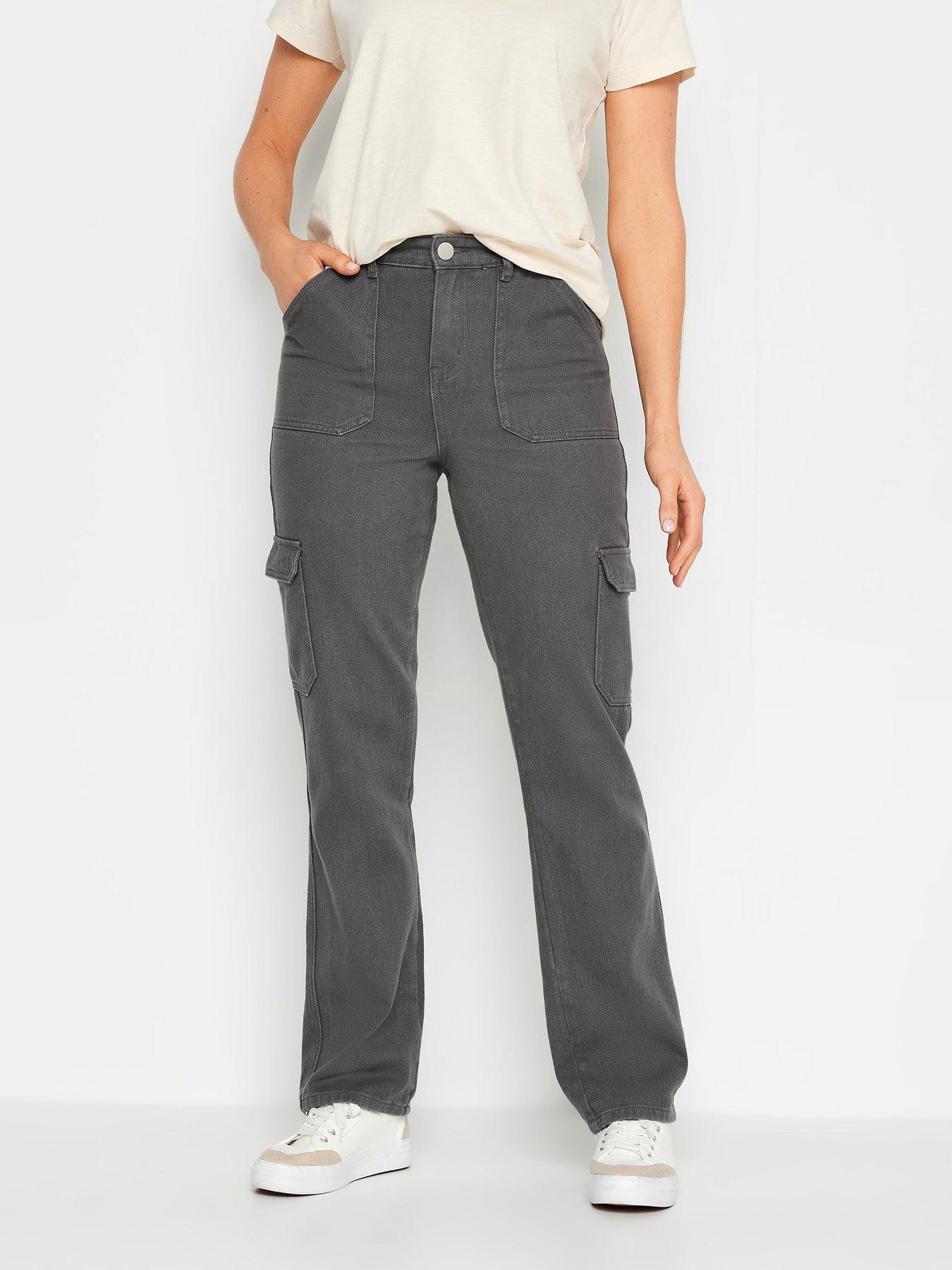 Long Tall Sally Tall Grey Straight Leg Jean