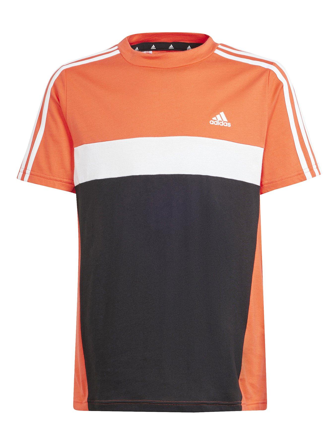 adidas-sportswear-junior-kids-colorblock-short-sleeve-t-shirt-redfront