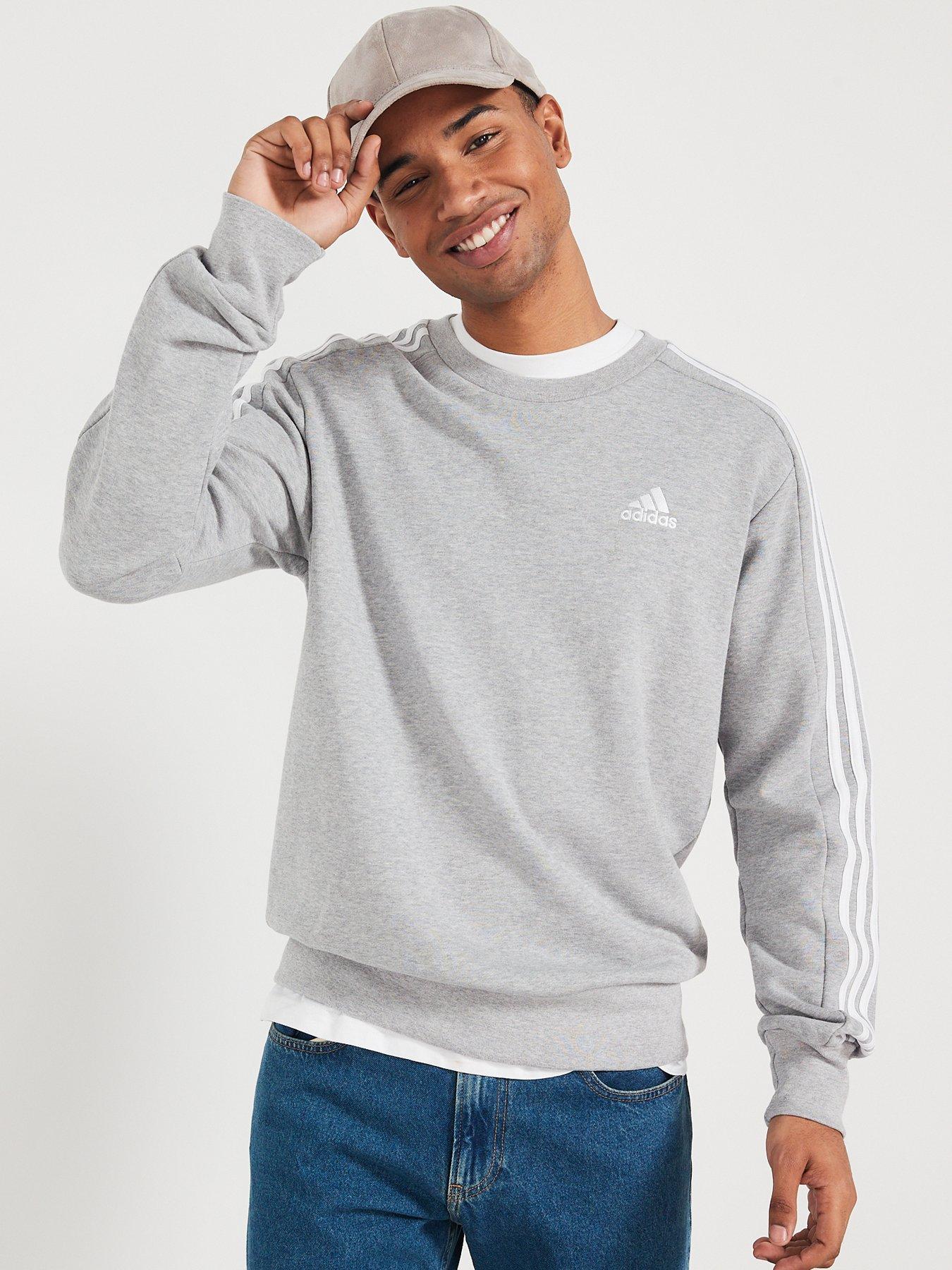 adidas-sportswear-mens-essentials-3-stripe-sweatshirt-greydetail