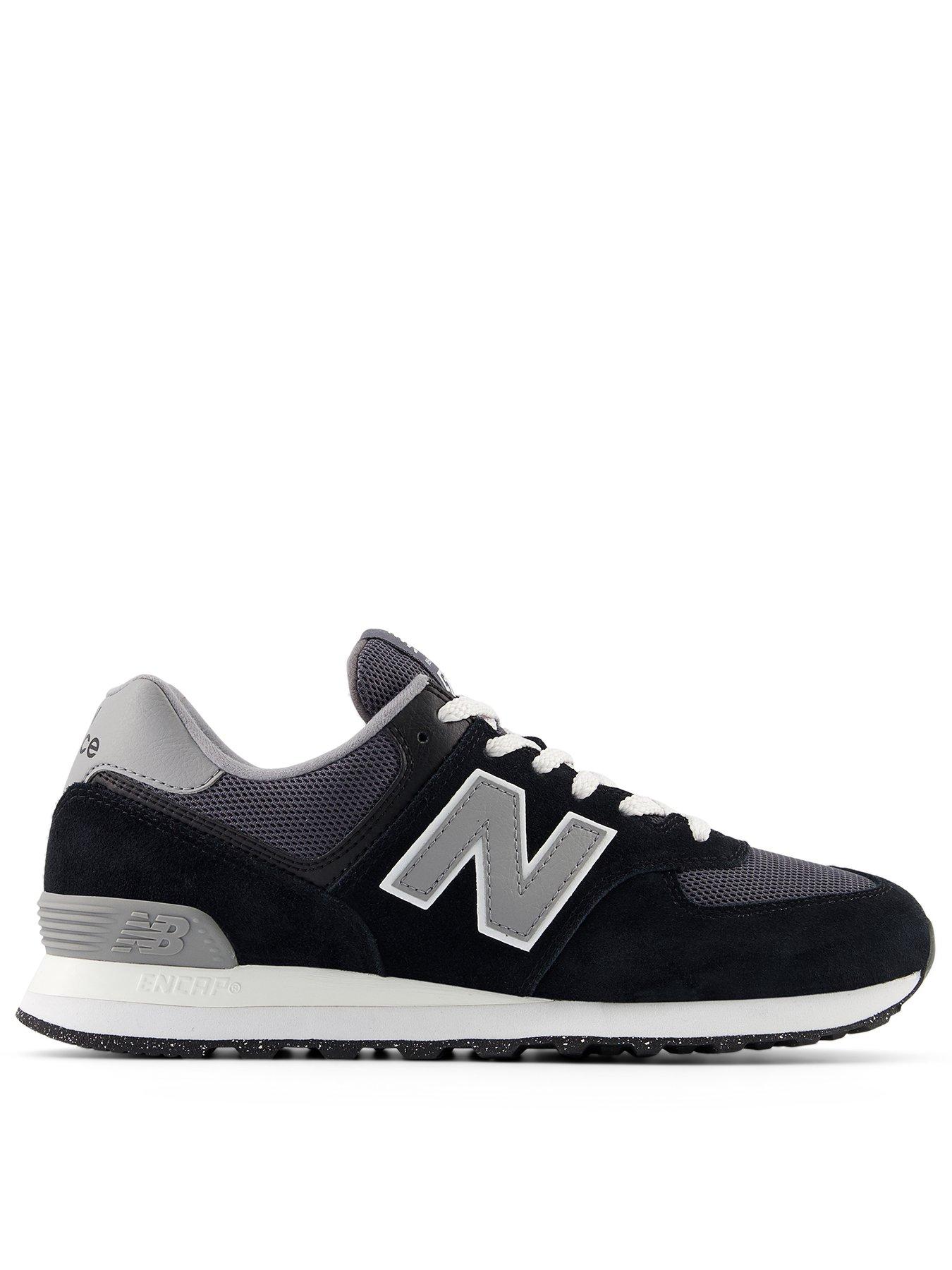 Mens 574 Trainers Black grey