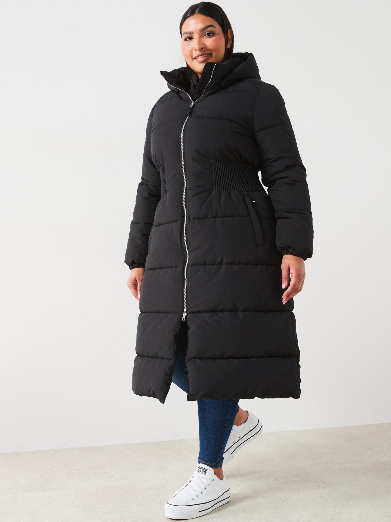 v-by-very-curve-hooded-cinched-waist-puffer-coat-blackback