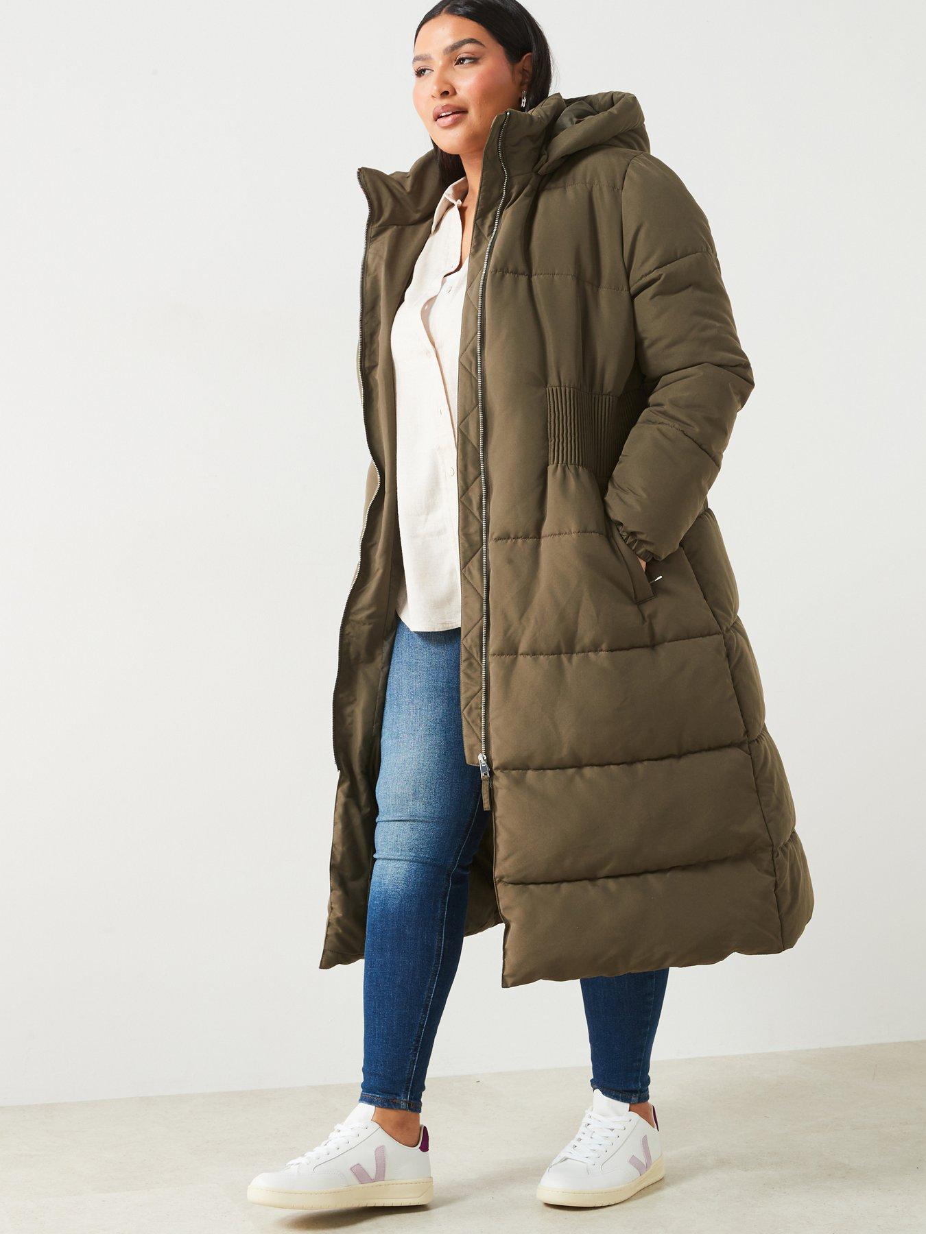 v-by-very-curve-hooded-cinched-waist-puffer-coat-khaki