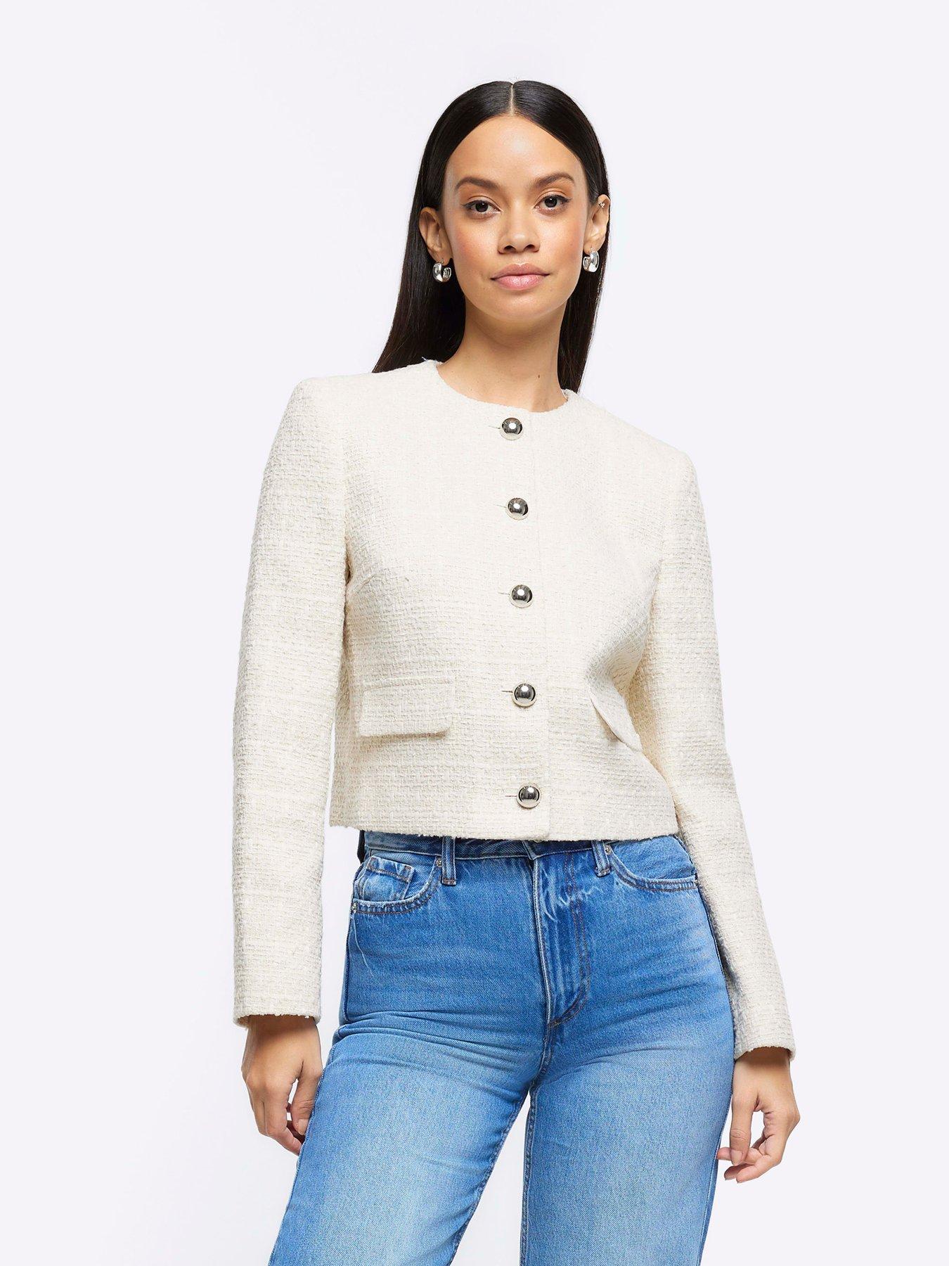 Cream short jacket on sale