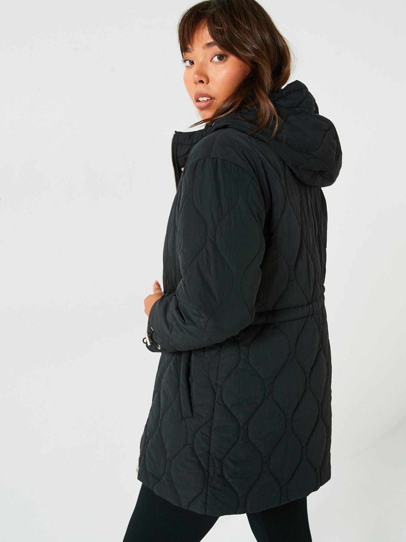 v-by-very-curve-hooded-quilted-cinched-waist-coat-blackstillFront